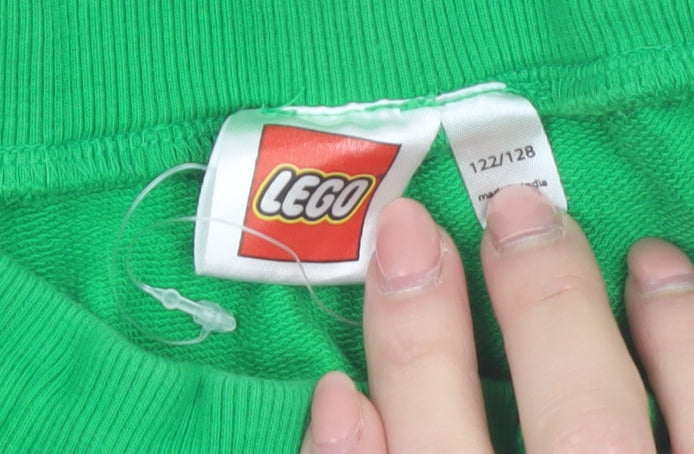 LEGO Boys Green Ninjago Jogger Trousers 7 Years 100% Cotton