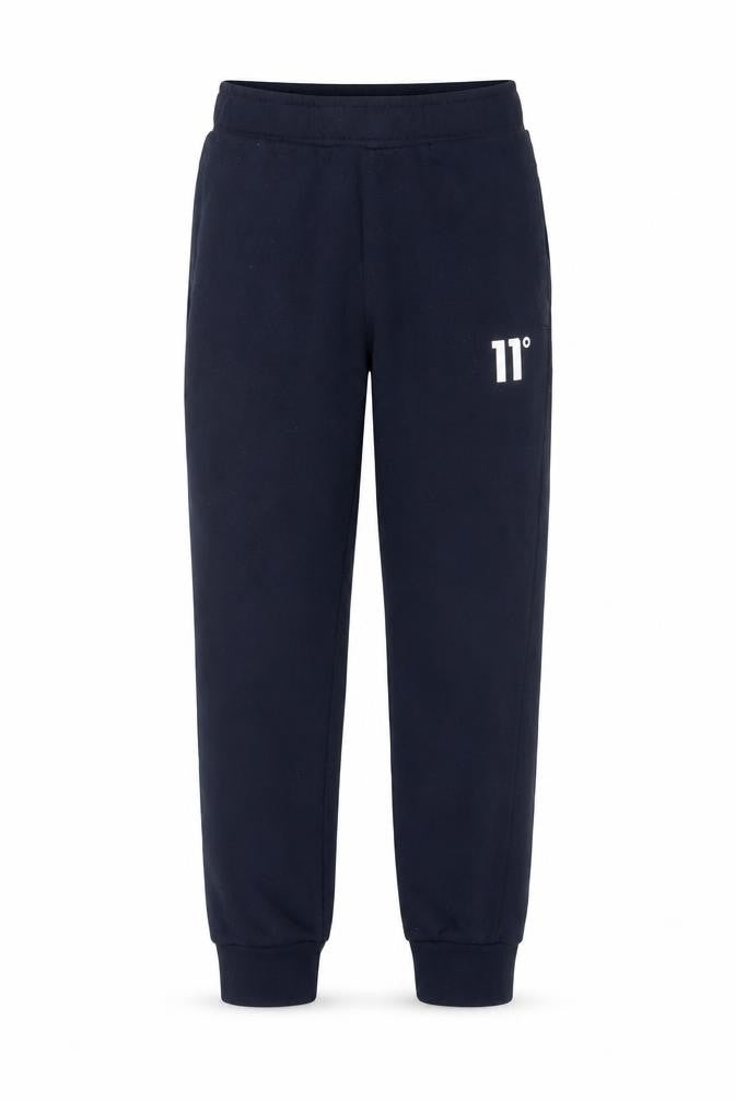 11 Degrees Boys Blue Jogger Trousers 8-10 Years Cotton Blend Fleece