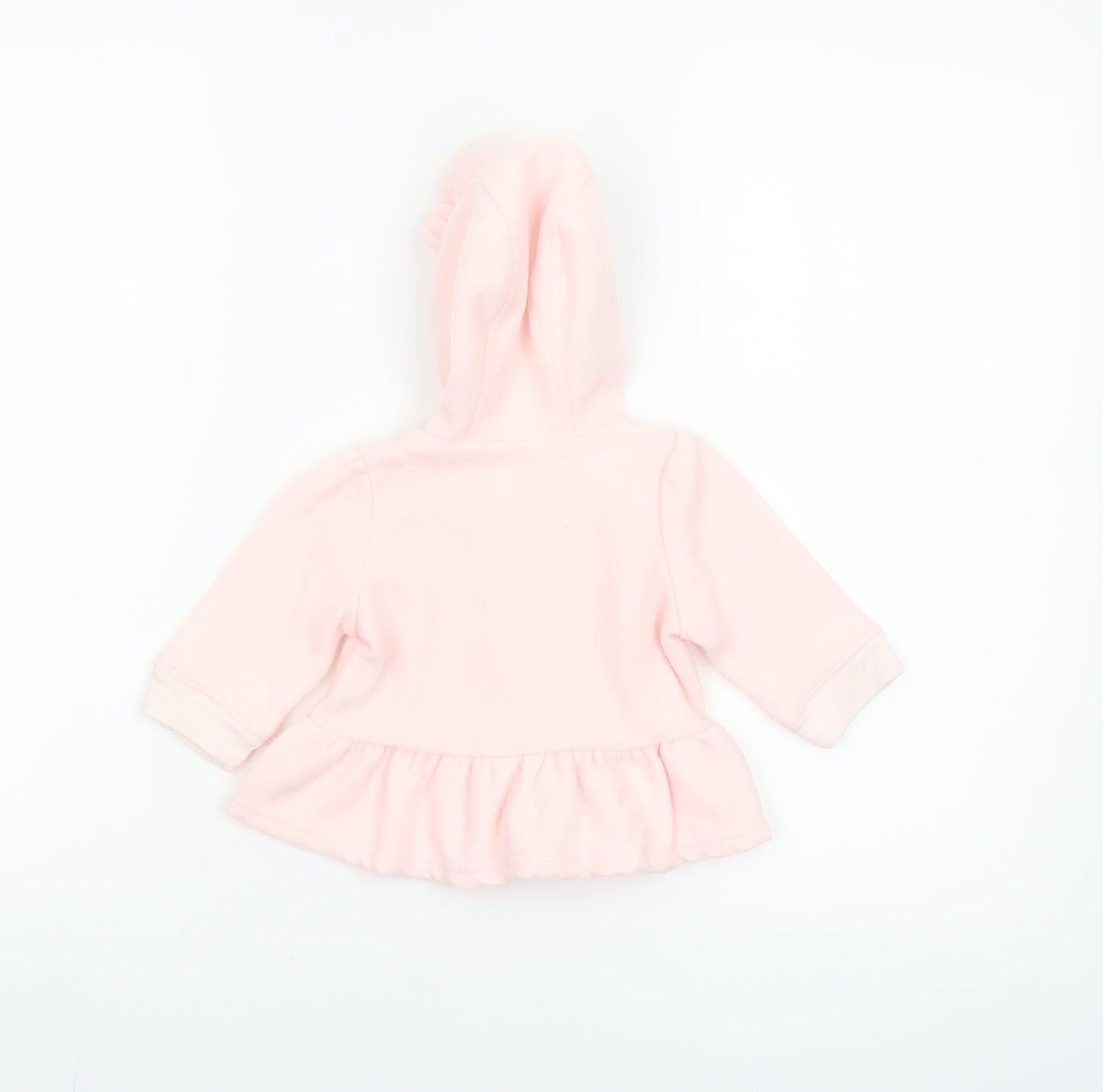 GAP Baby Girls Pink Hooded Full Zip Fleece Jacket 3-6 Months