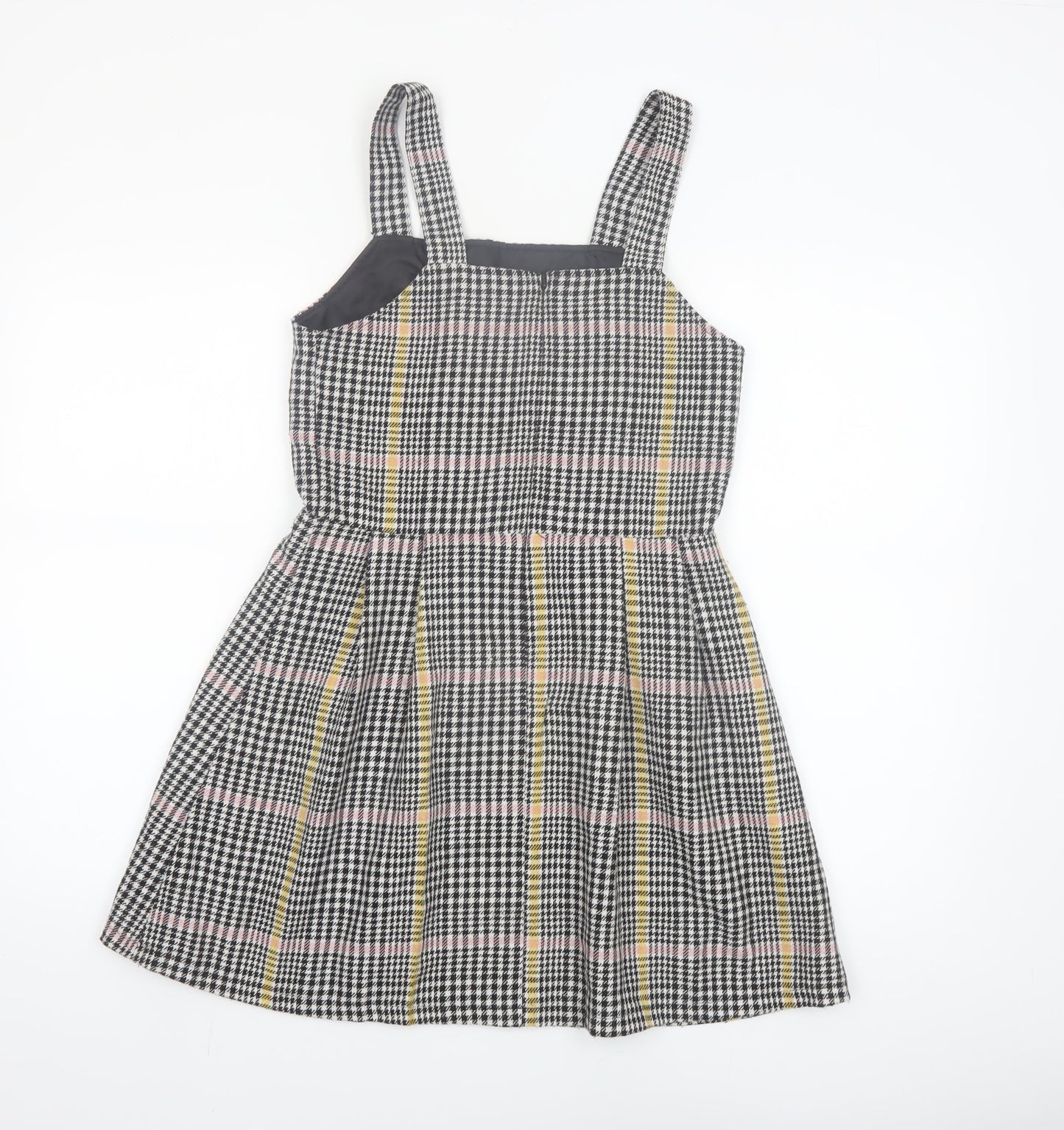 F&F Girls Multicoloured Check Pinafore Dress 13-14 Years Sleeveless Lined