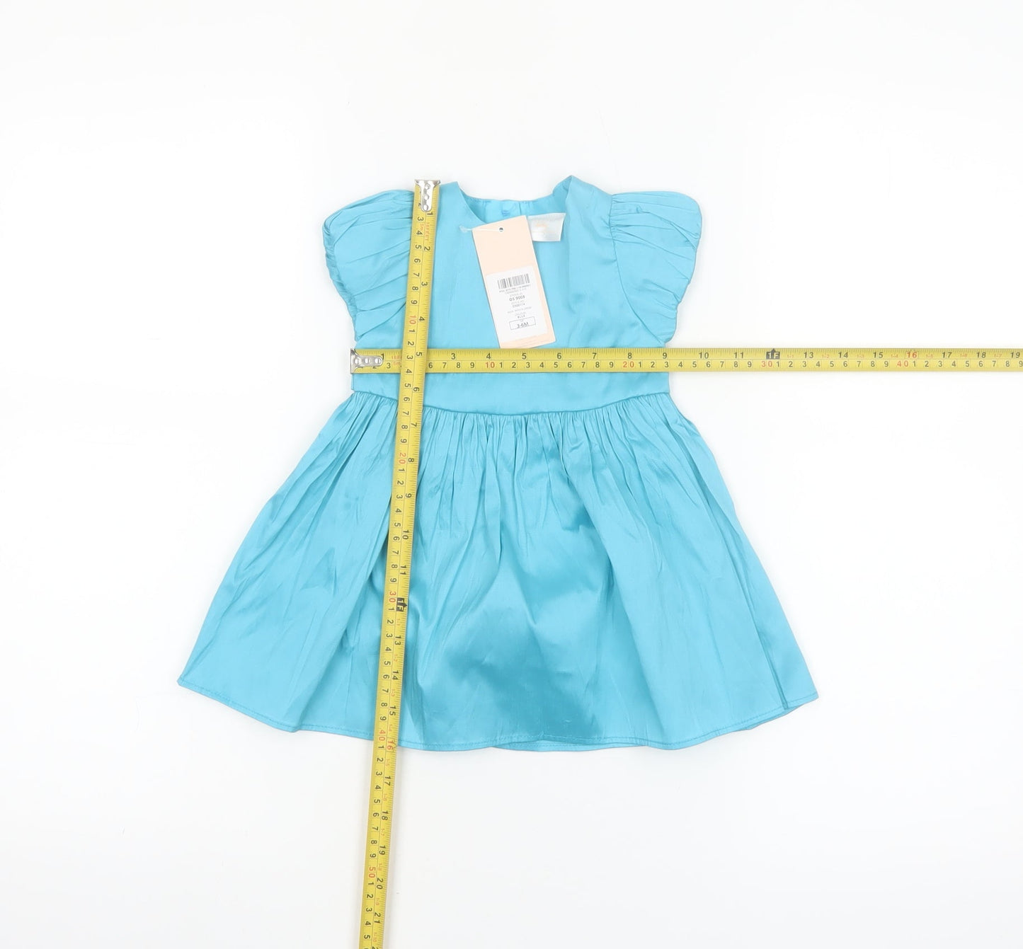 Lipsy Girls Blue Satin A-Line Party Dress 3-6 Months New With Tags