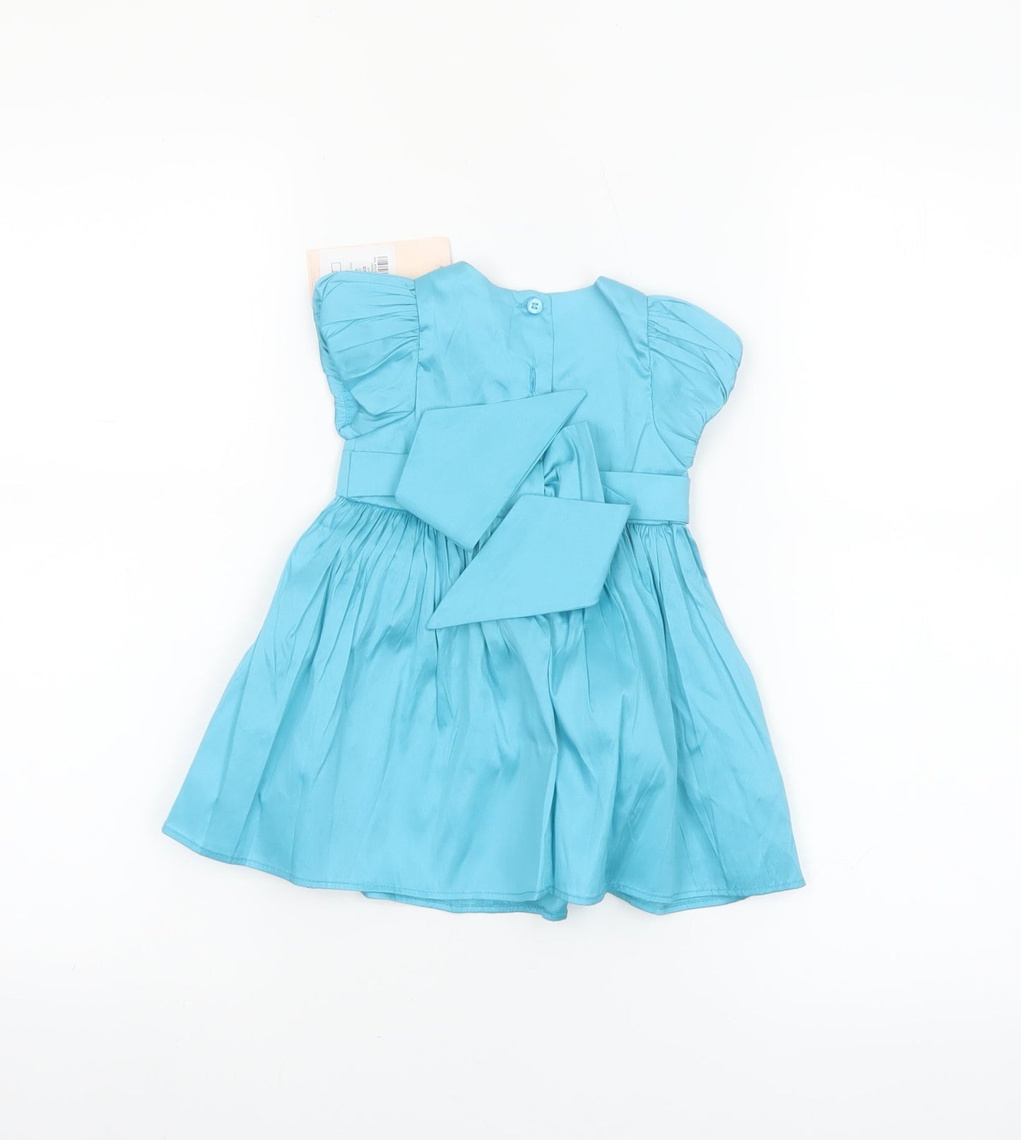 Lipsy Girls Blue Satin A-Line Party Dress 3-6 Months New With Tags