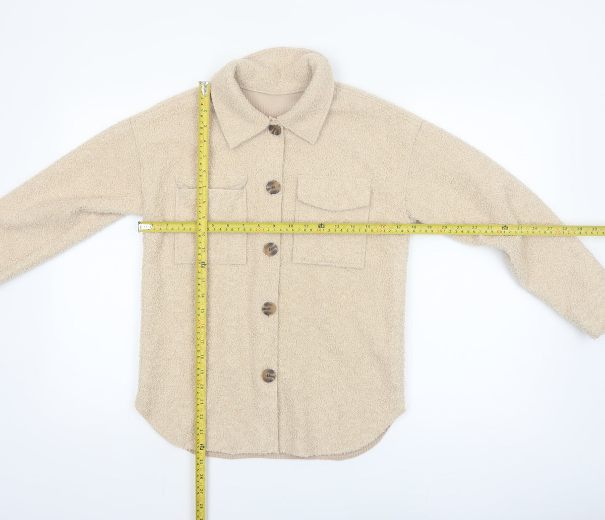 Dunnes Stores Girls Beige Fleece Shirt Jacket 10-11 Years