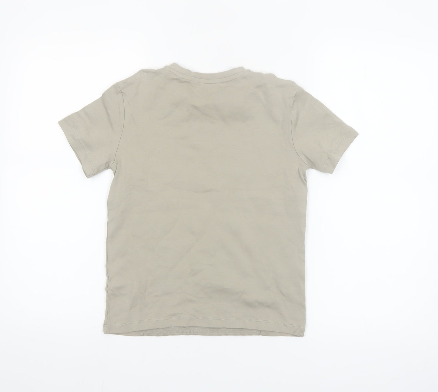 Next Boys Beige XXIV Seven Embroidered Cotton T-Shirt 8 Years