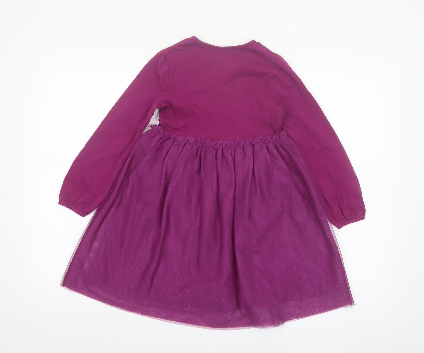 Leigh Tucker Willow Girls Purple Sequin Collar Fit & Flare Dress 6-7 Years