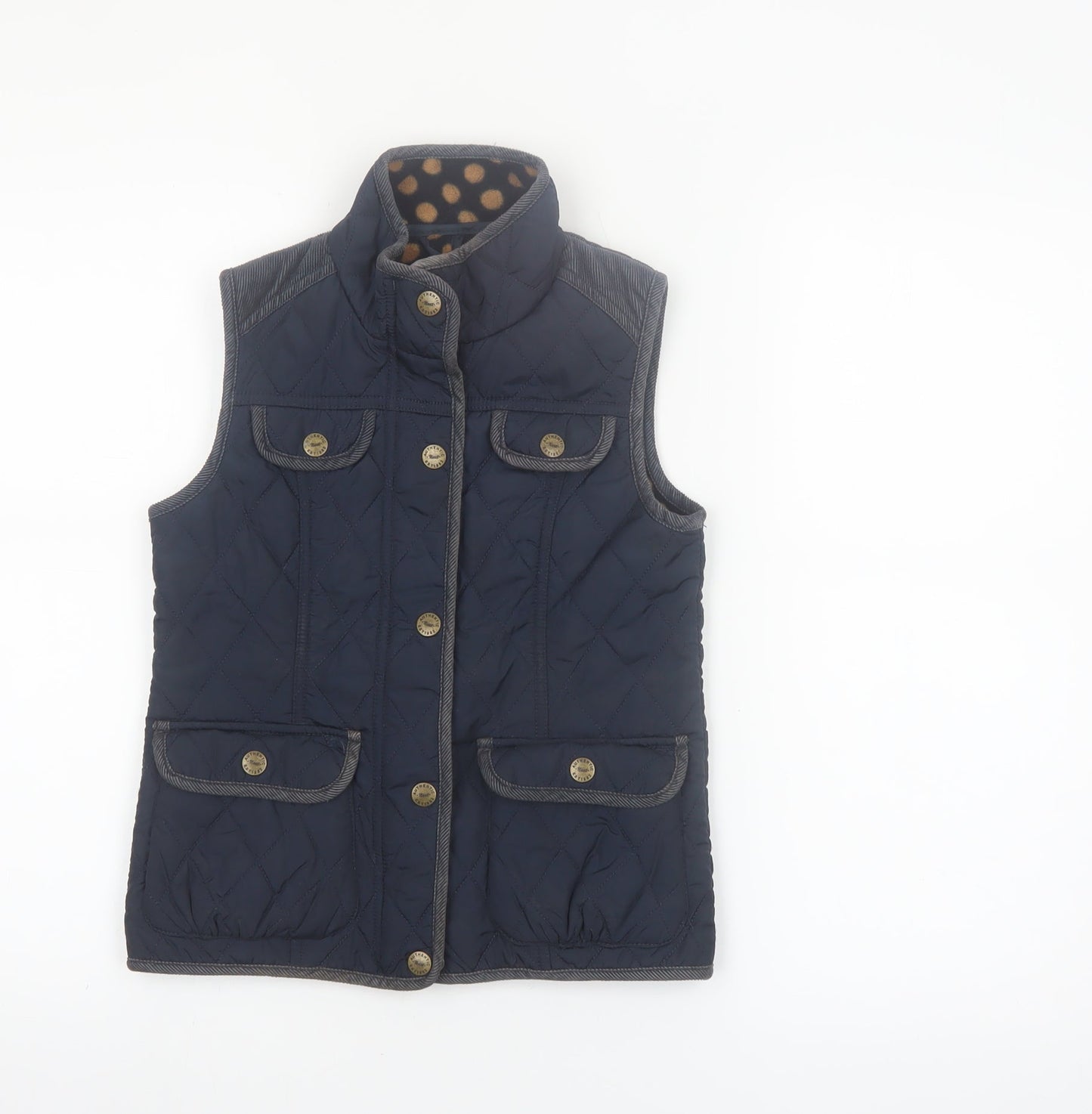Next Boys Blue Quilted Waistcoat 7-8 Years Sleeveless Padded Gilet