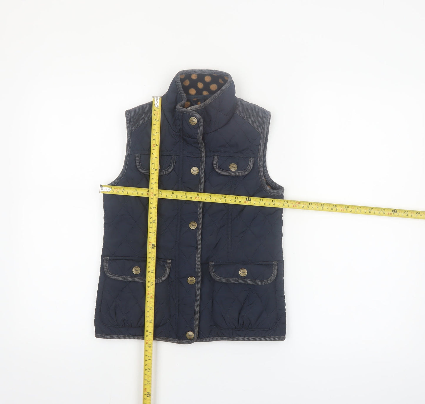 Next Boys Blue Quilted Waistcoat 7-8 Years Sleeveless Padded Gilet