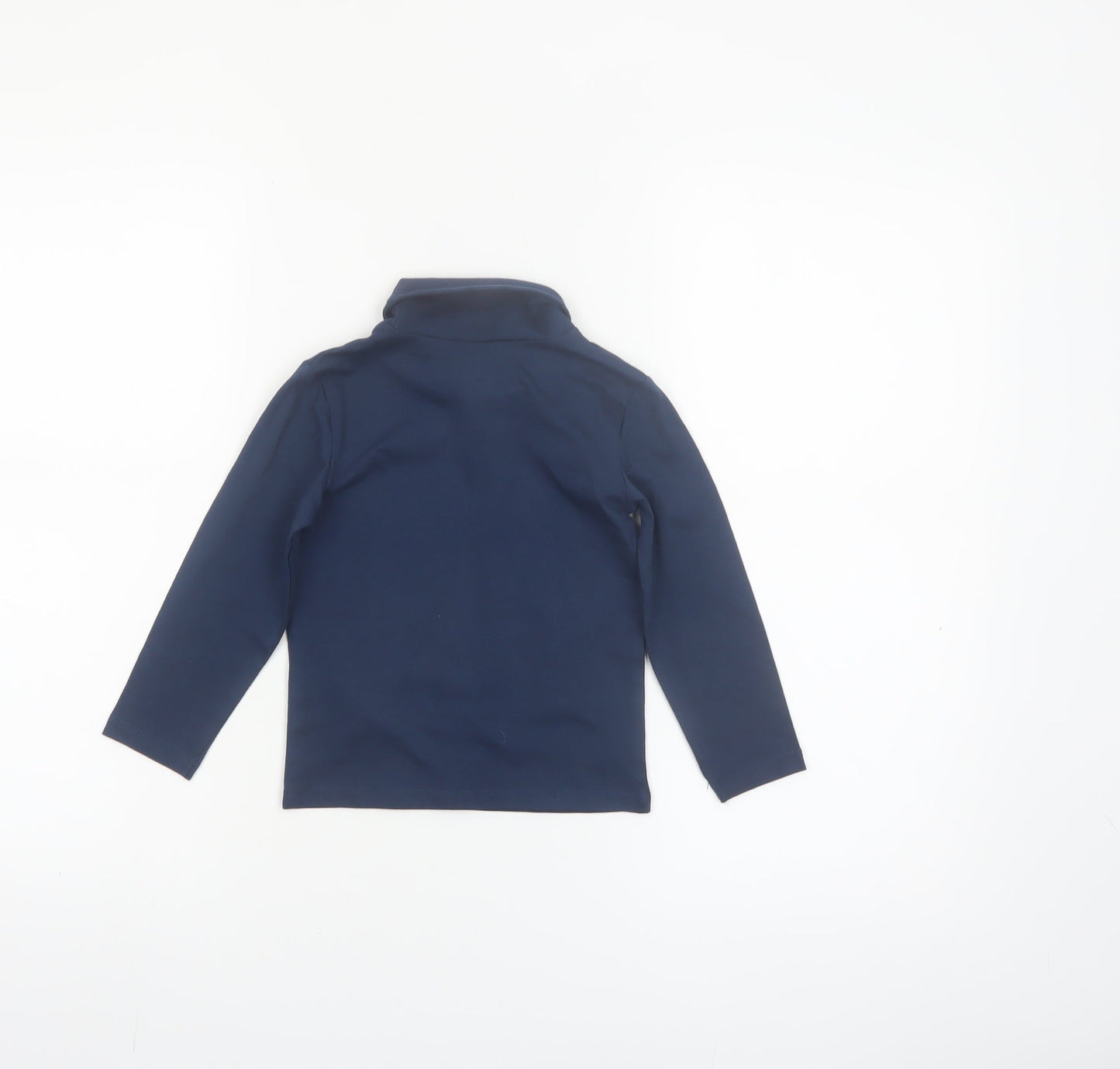 Primark Unisex Baby Blue Cotton Roll Neck Long Sleeve T-Shirt 24 Months