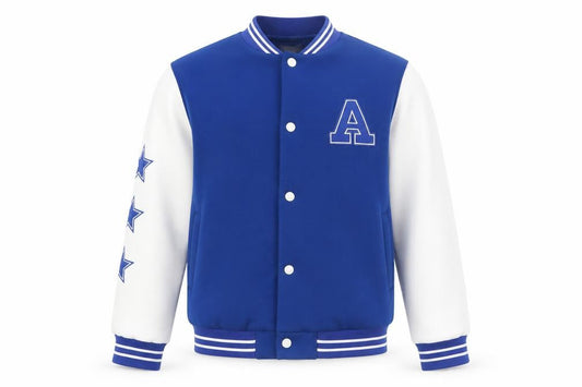 Shein Boys Blue Varsity Jacket 13-14 Years Polyester Lined School Jacket