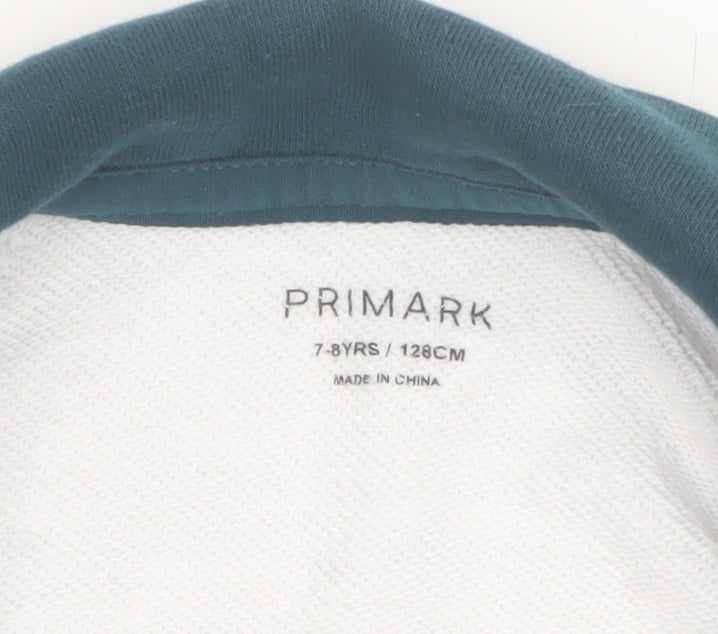 Primark Boys Grey Collared Pullover Sweatshirt 7-8 Years New York Print