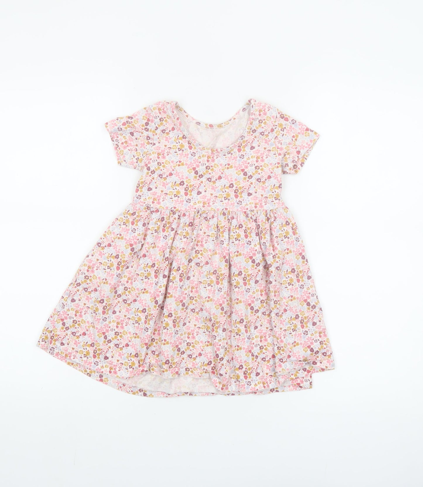 Leigh Tucker Willow Girls Pink Floral Cotton A-Line Dress 3-4 Years