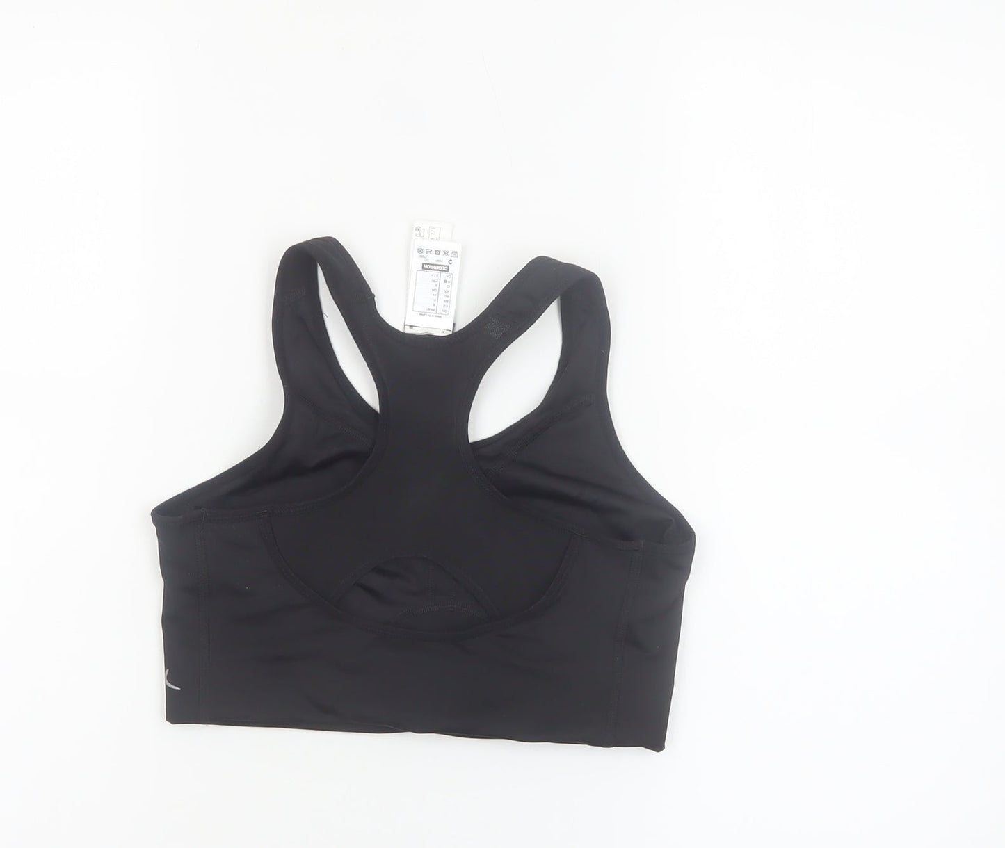 Decathlon Women Black Small Racerback Sports Bra with Rhinestones