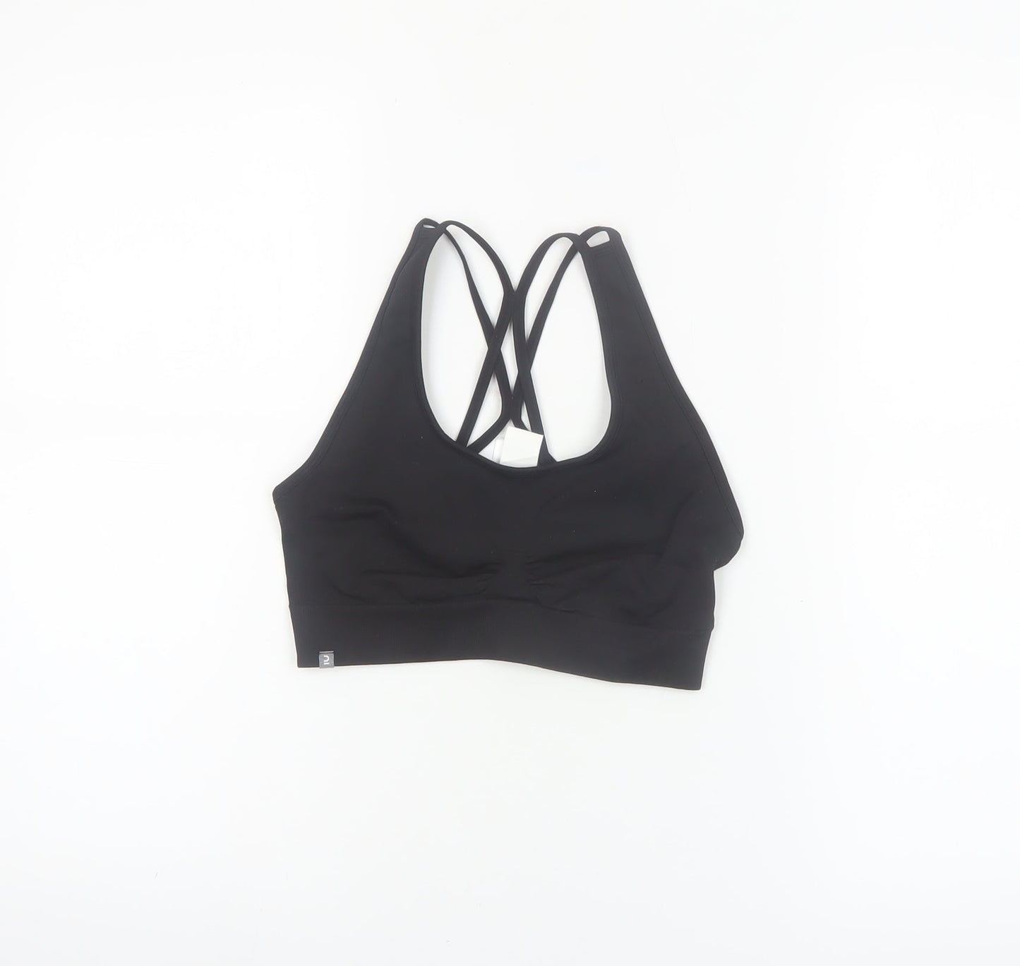 Decathlon Women's Black Medium Support Crossback Sports Bra S 34B