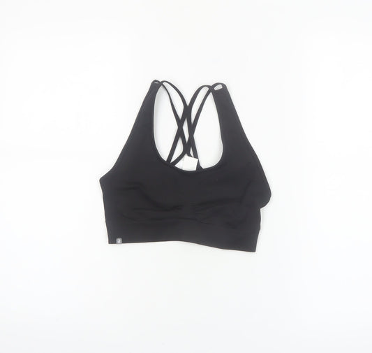 Decathlon Women's Black Medium Support Crossback Sports Bra S 34B