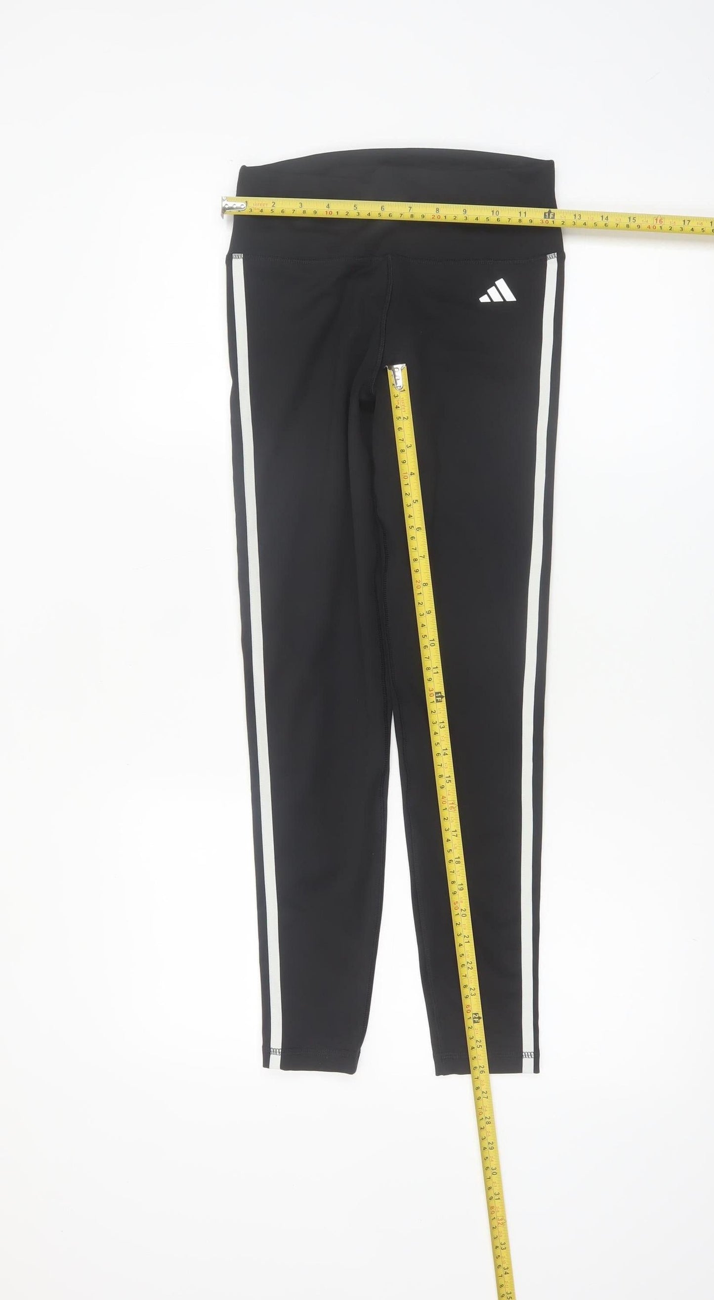 Adidas Womens Black S Slim Fit Stretch Sports Leggings