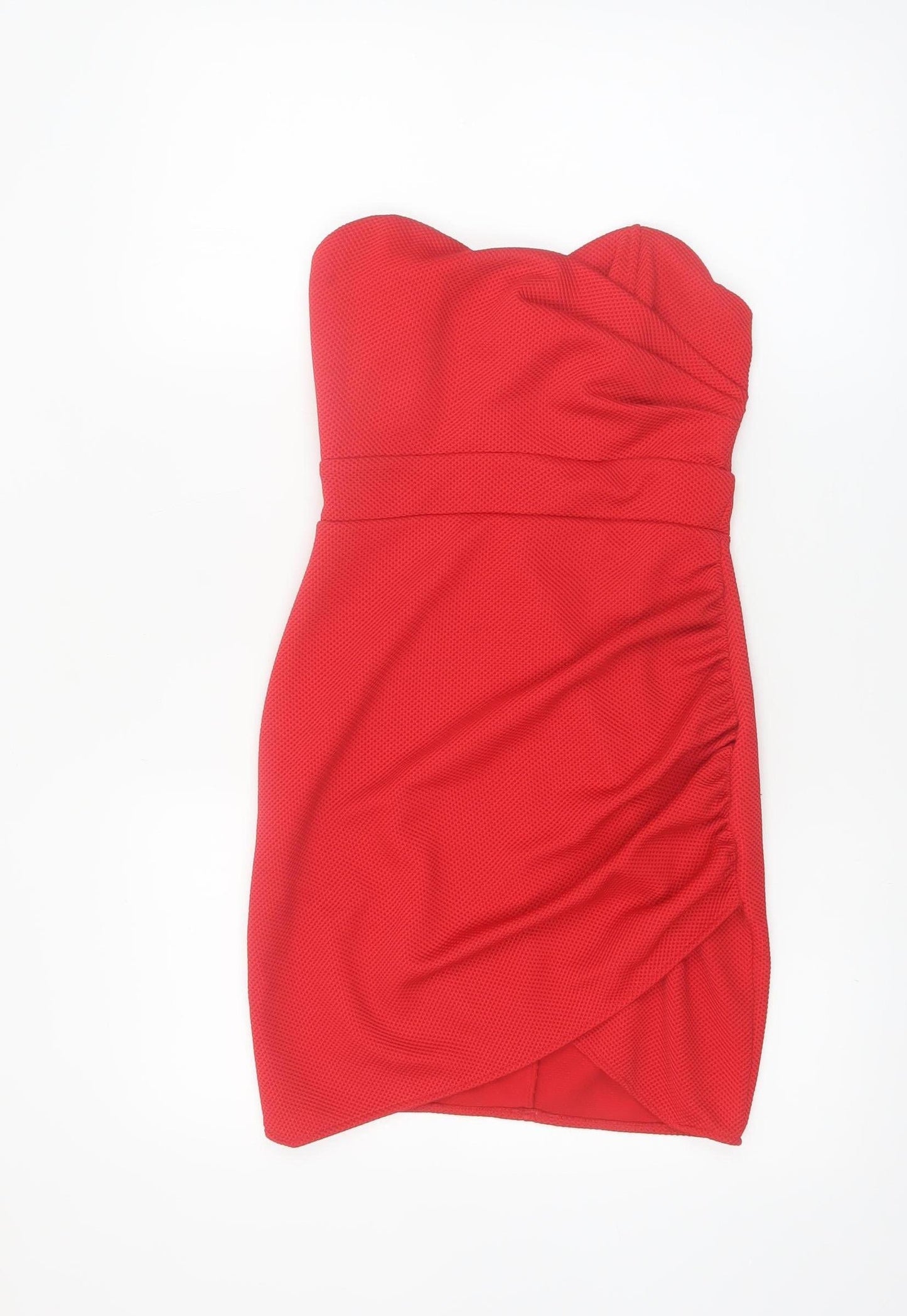TFNC London Women’s Red Strapless Bodycon Short Dress Size S