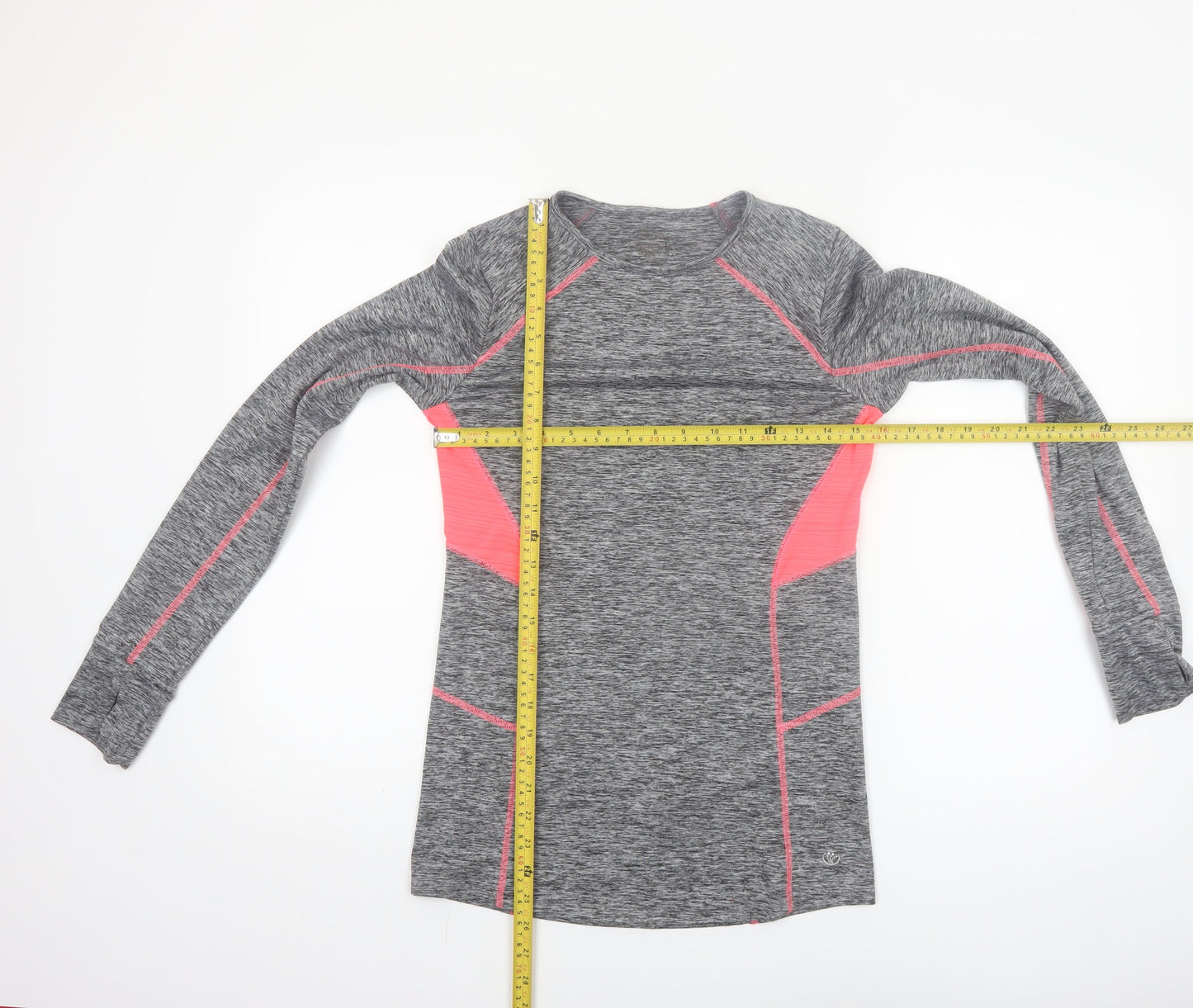 St. Bernard Grey Marl Womens Long Sleeve Activewear Top Size 12