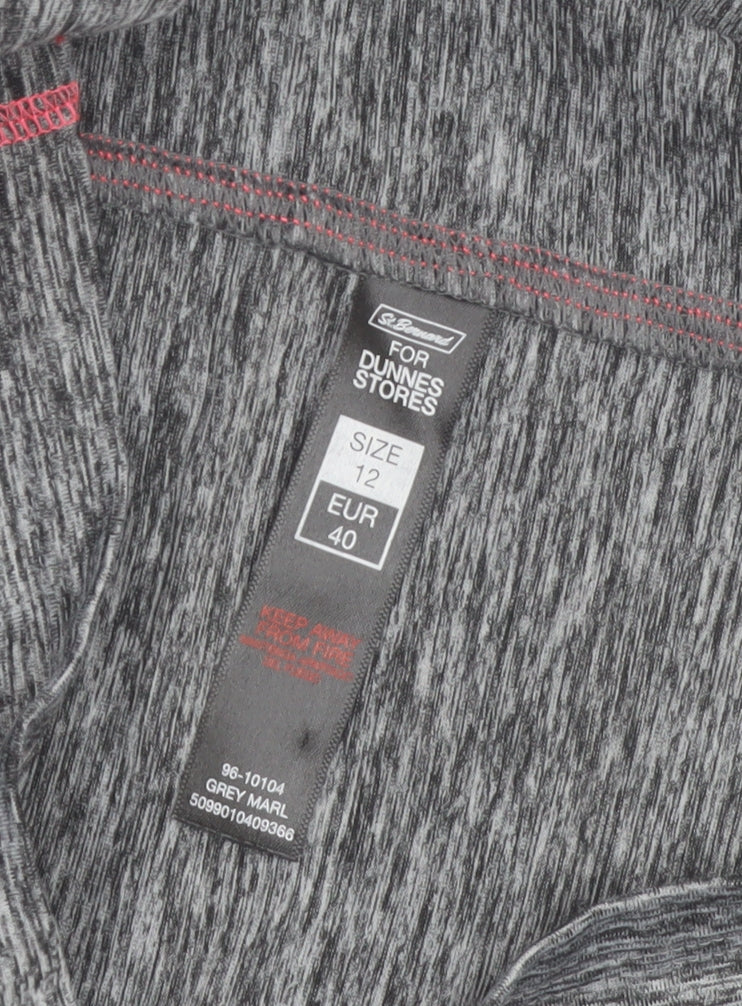 St. Bernard Grey Marl Womens Long Sleeve Activewear Top Size 12