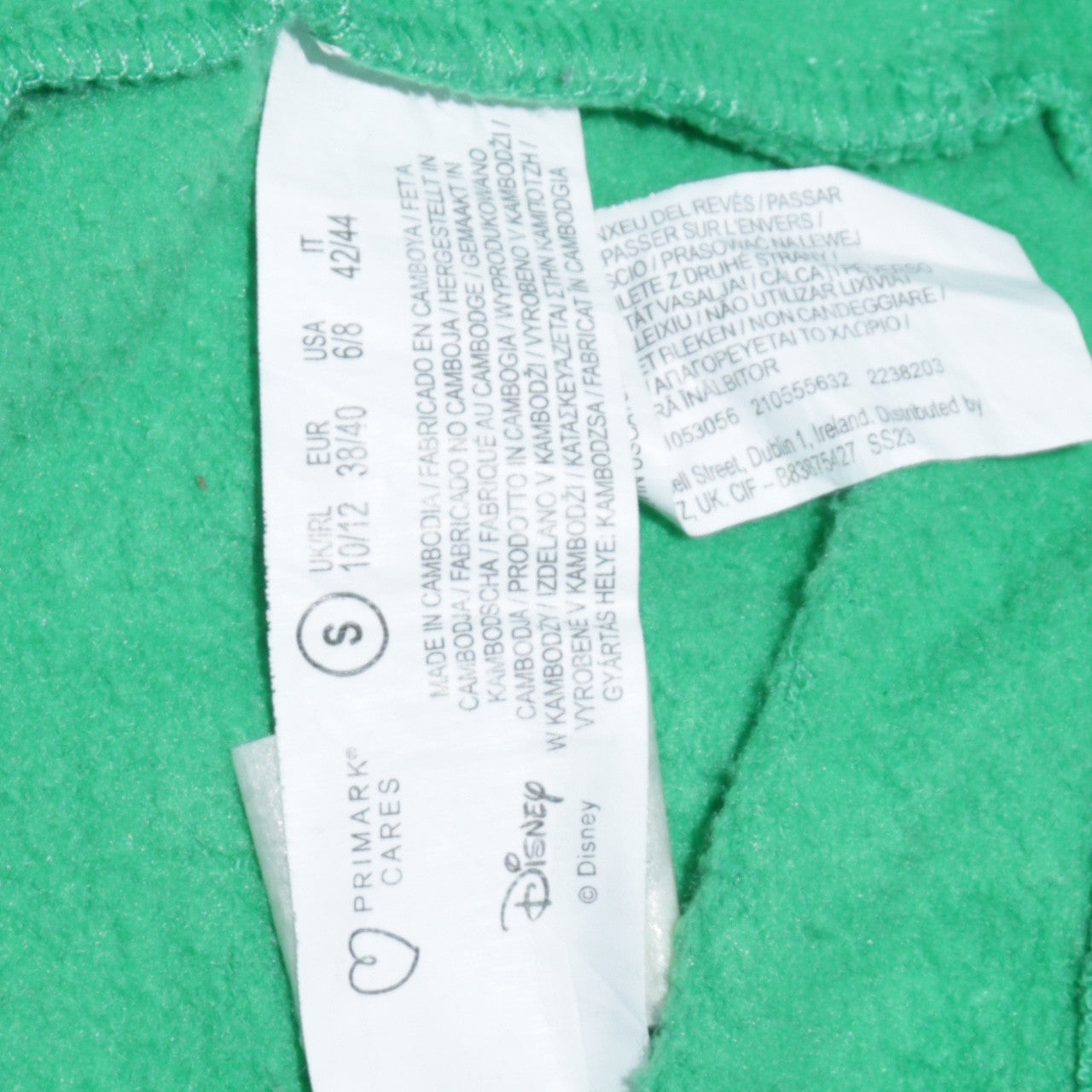 Disney Primark Womens Green Mickey Mouse Pullover Hoodie Size S