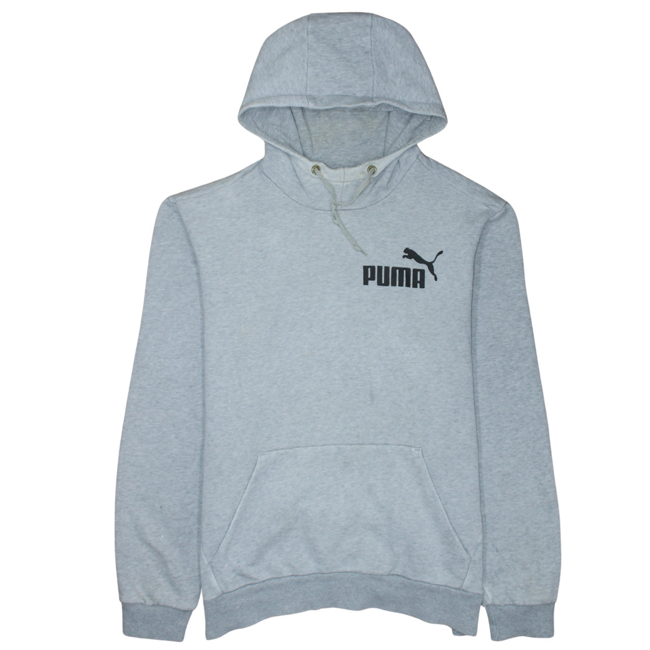 Puma Men's Grey Pullover Hoodie Size L Fleece Sportswear