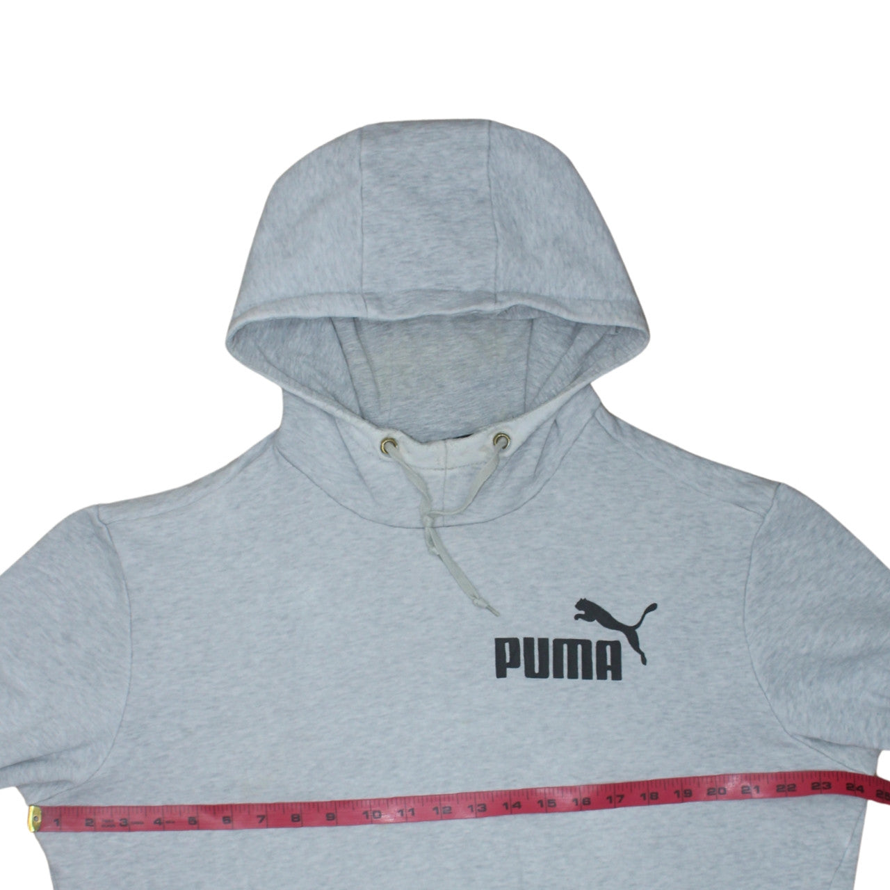 Puma Men's Grey Pullover Hoodie Size L Fleece Sportswear