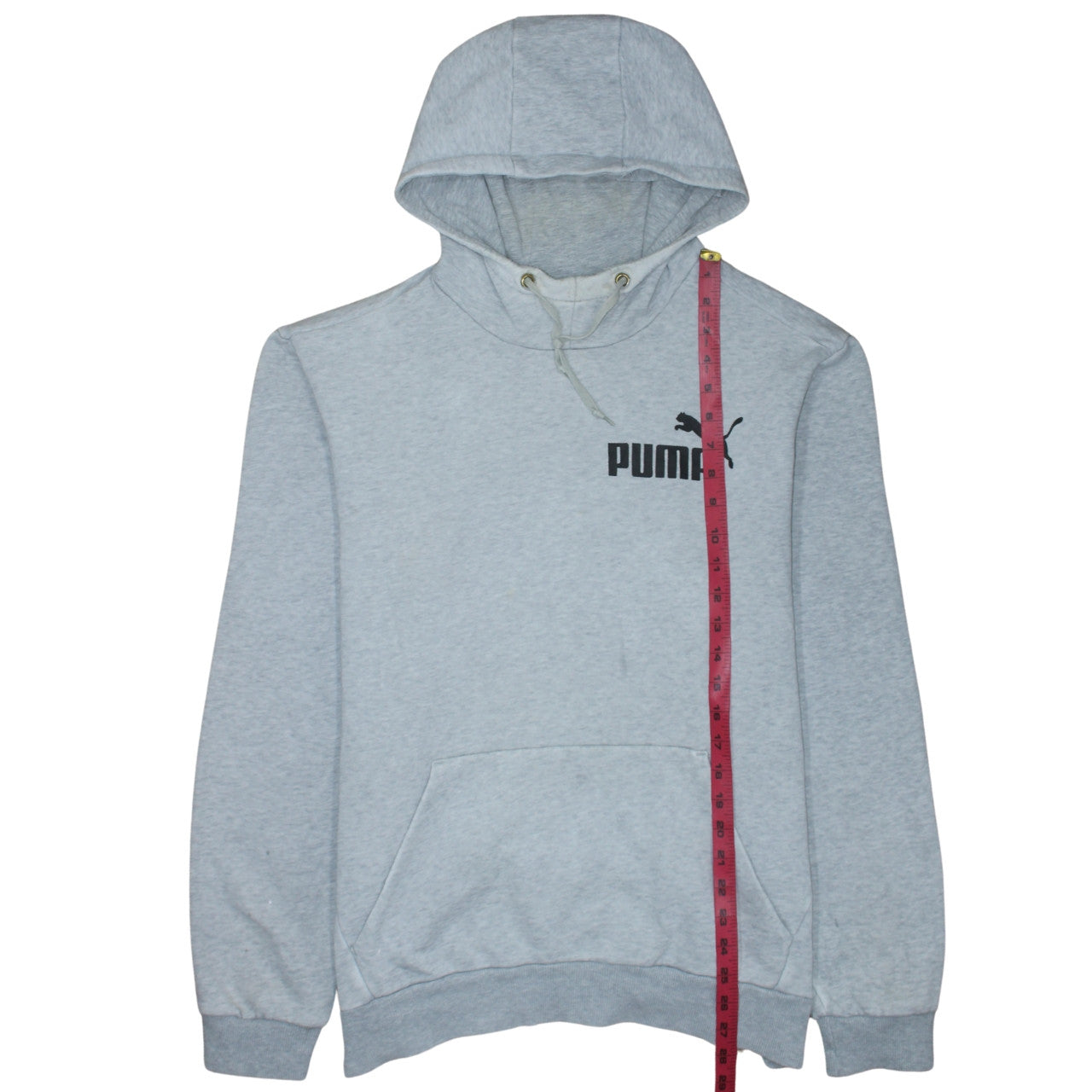 Puma Men's Grey Pullover Hoodie Size L Fleece Sportswear