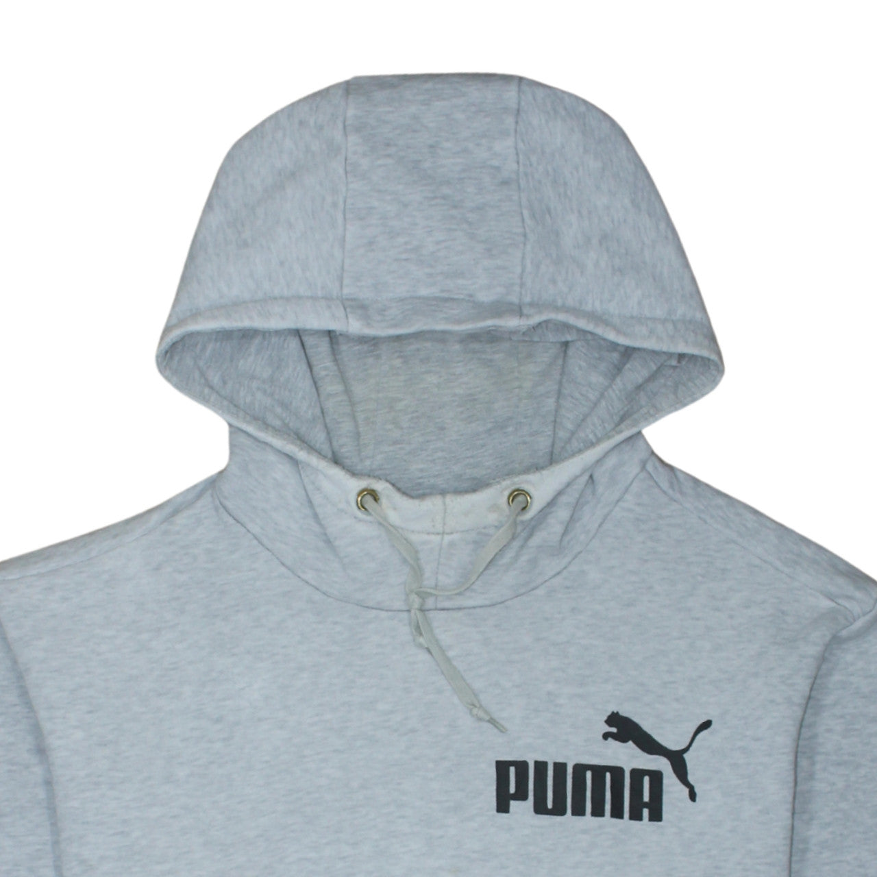 Puma Men's Grey Pullover Hoodie Size L Fleece Sportswear