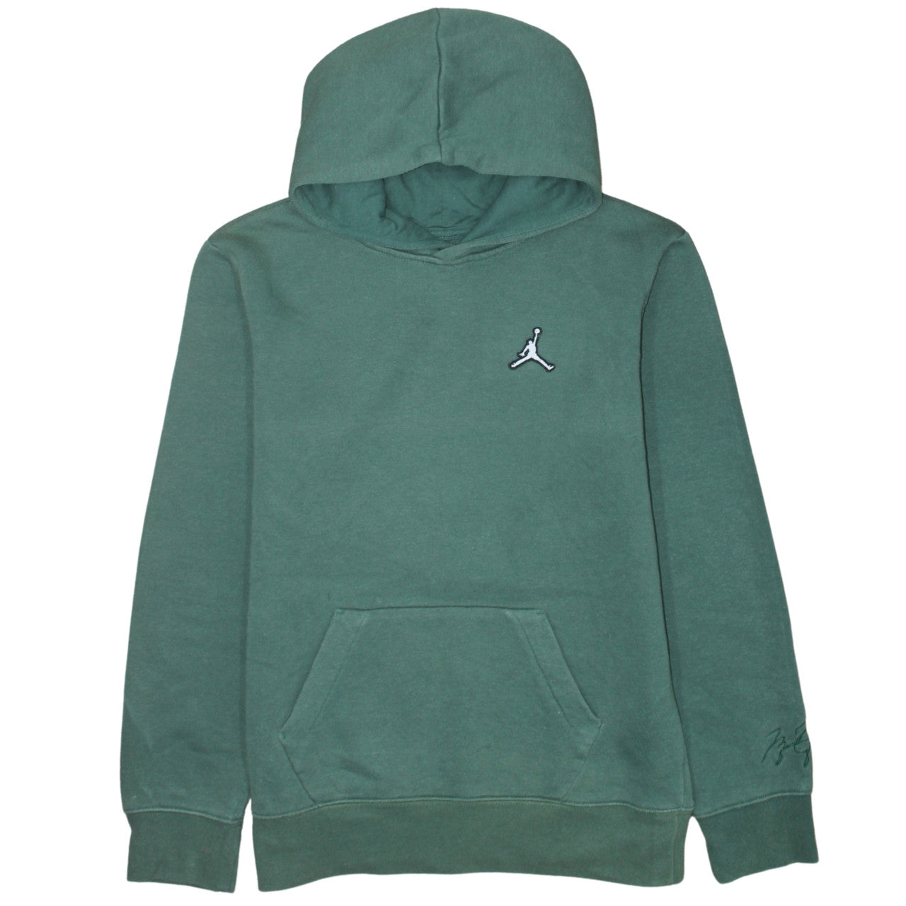 Jordan Boys Green Pullover Hoodie 13 Years Fleece Hooded Sweatshirt