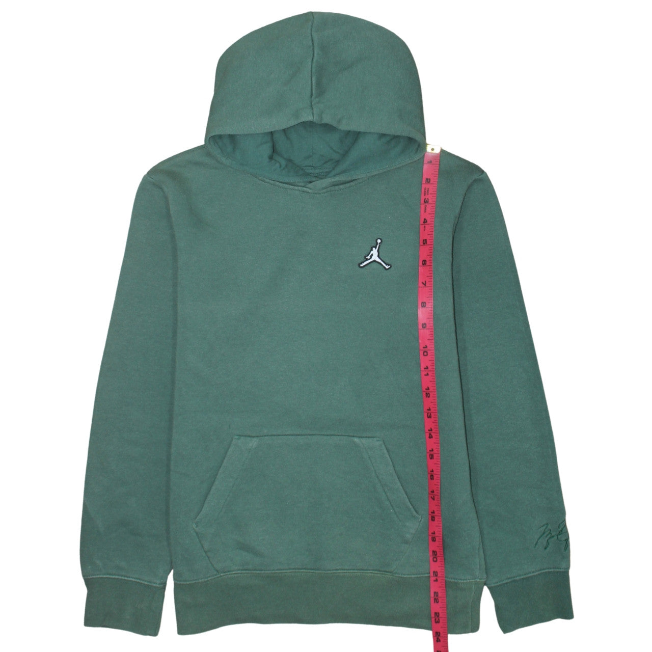 Jordan Boys Green Pullover Hoodie 13 Years Fleece Hooded Sweatshirt