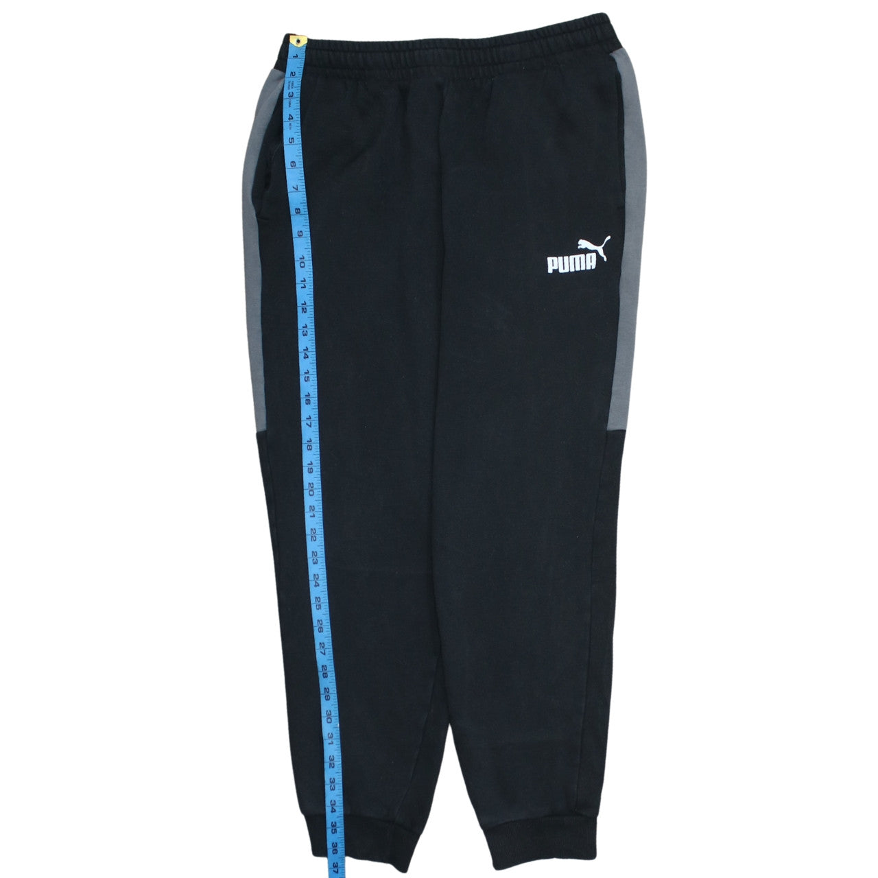 Puma Men's Black Jogger Trousers L Elastic Waist Fleece