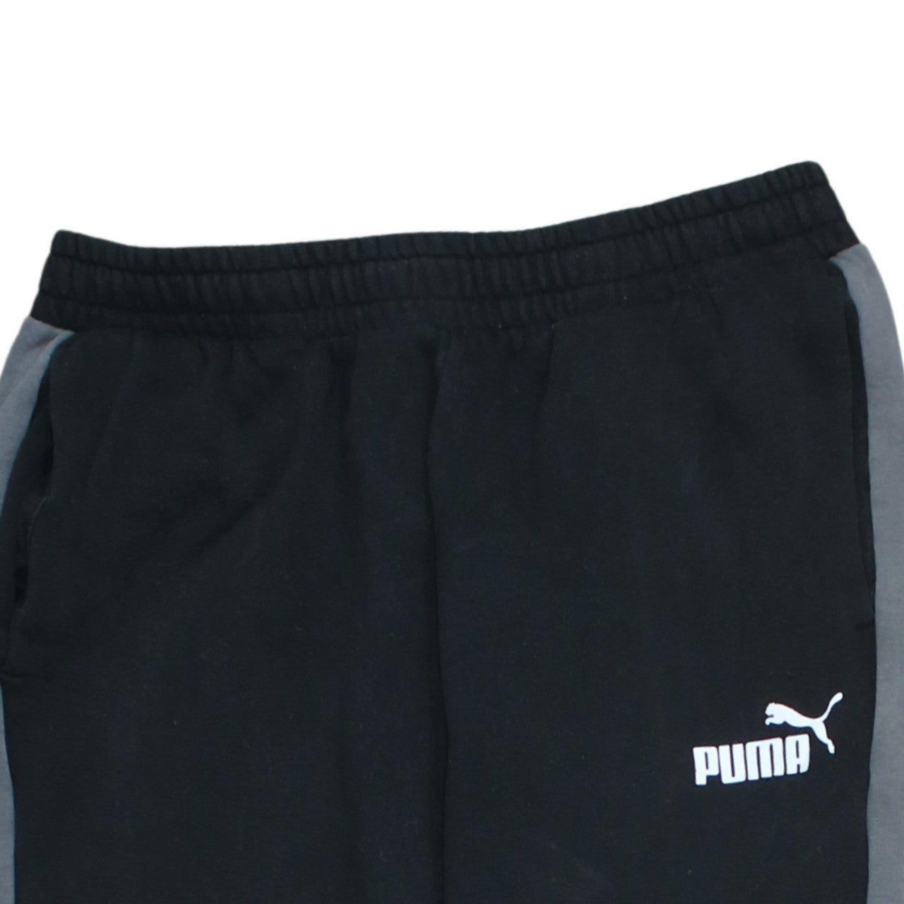Puma Men's Black Jogger Trousers L Elastic Waist Fleece