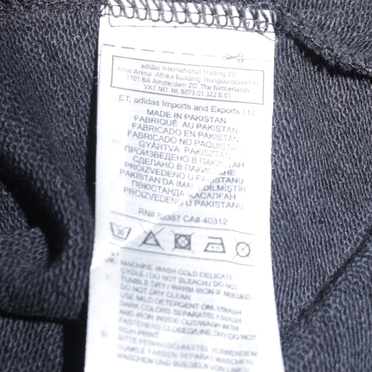 Adidas Womens Black XS Pullover Hoodie with Logo Trim