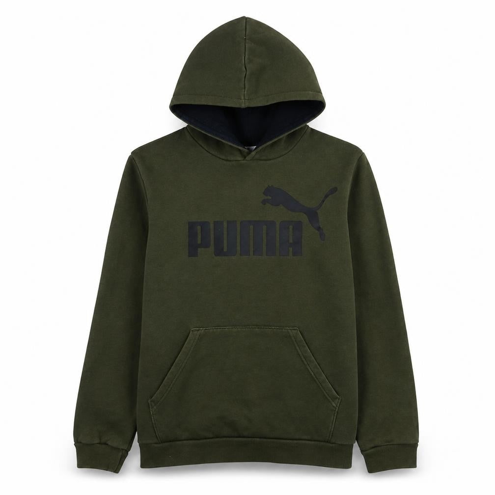 Puma Boys Green Pullover Hoodie Sweatshirt Size 9 Classic Fit