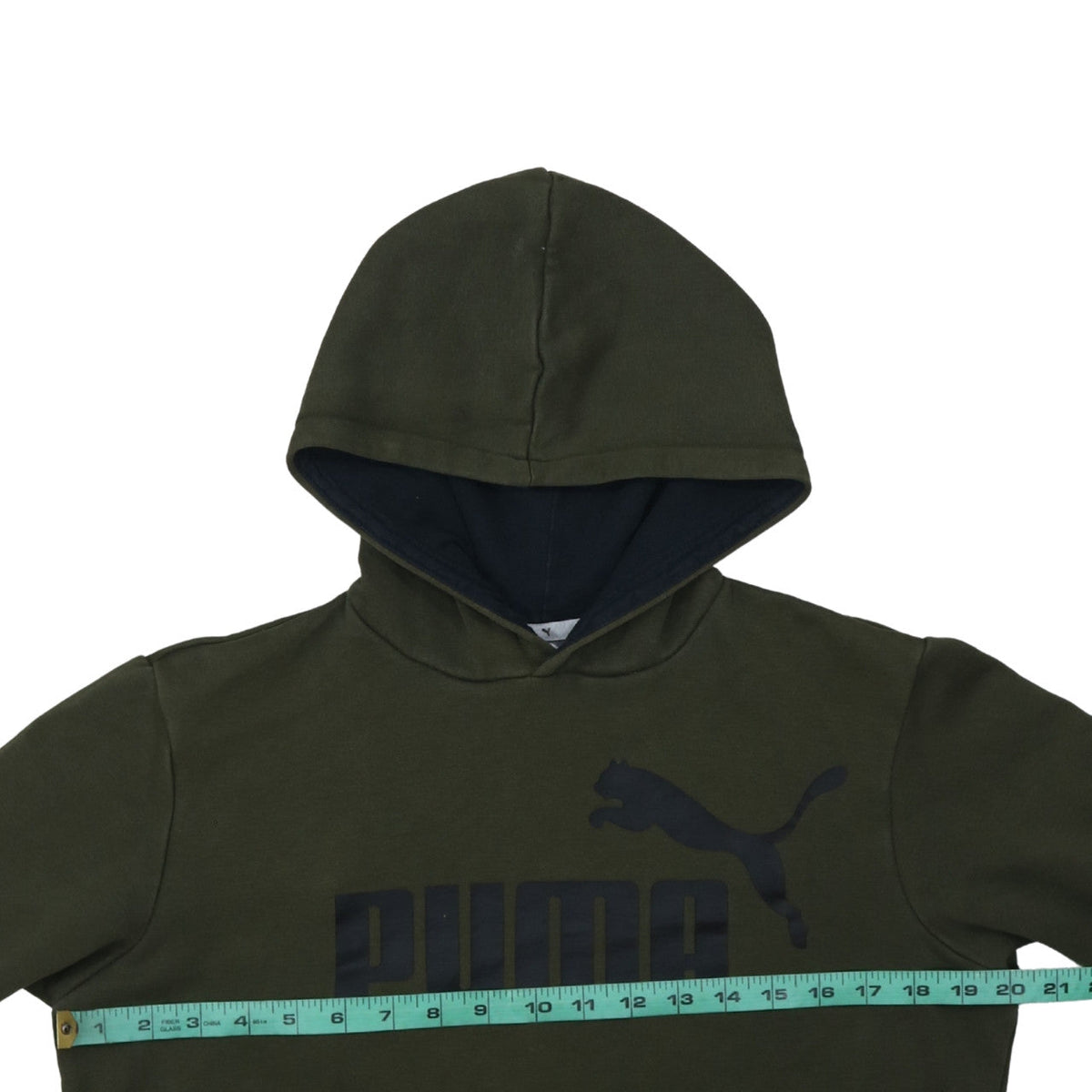 Puma Boys Green Pullover Hoodie Sweatshirt Size 9 Classic Fit