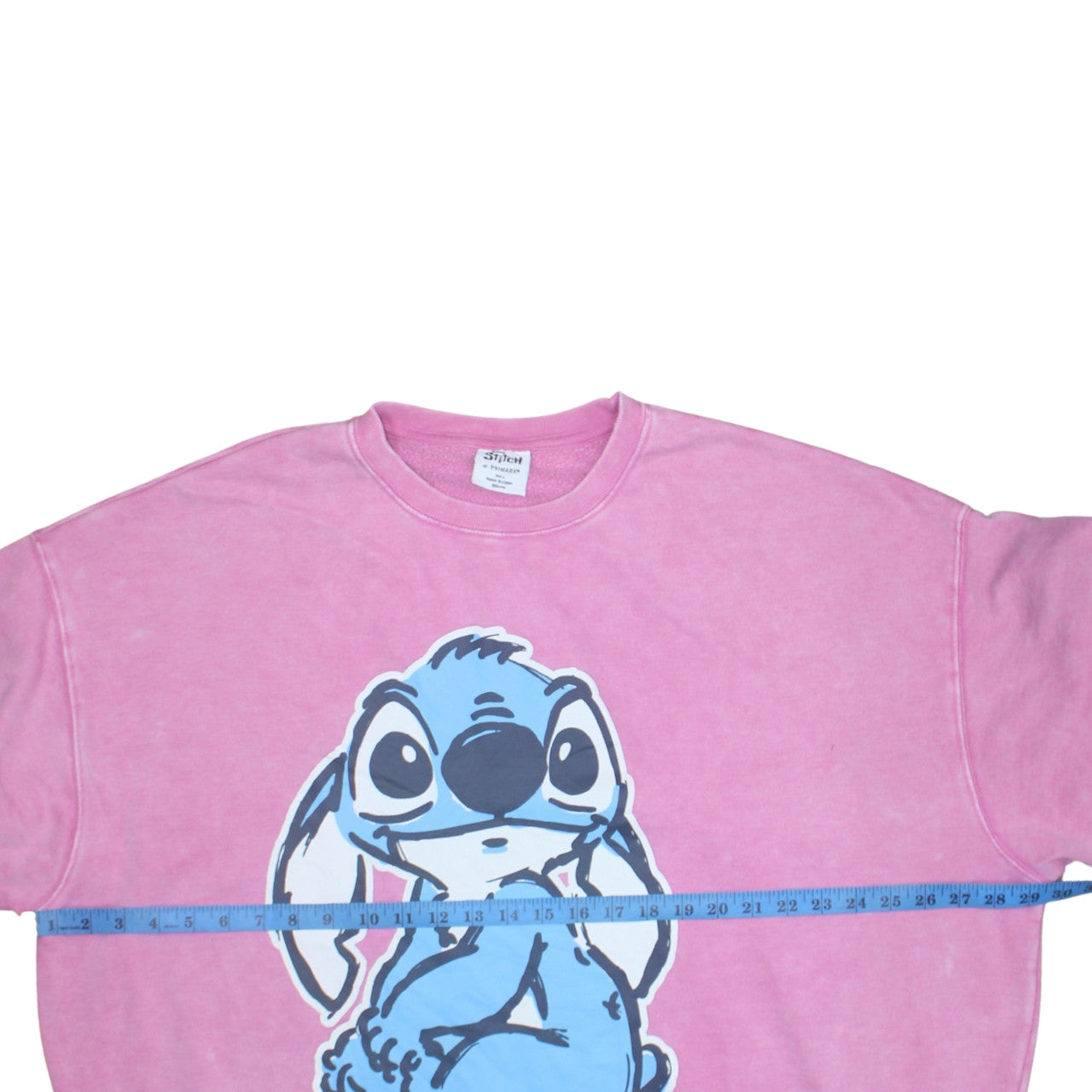 Disney Stitch Pink Pullover Sweatshirt Women L Primark