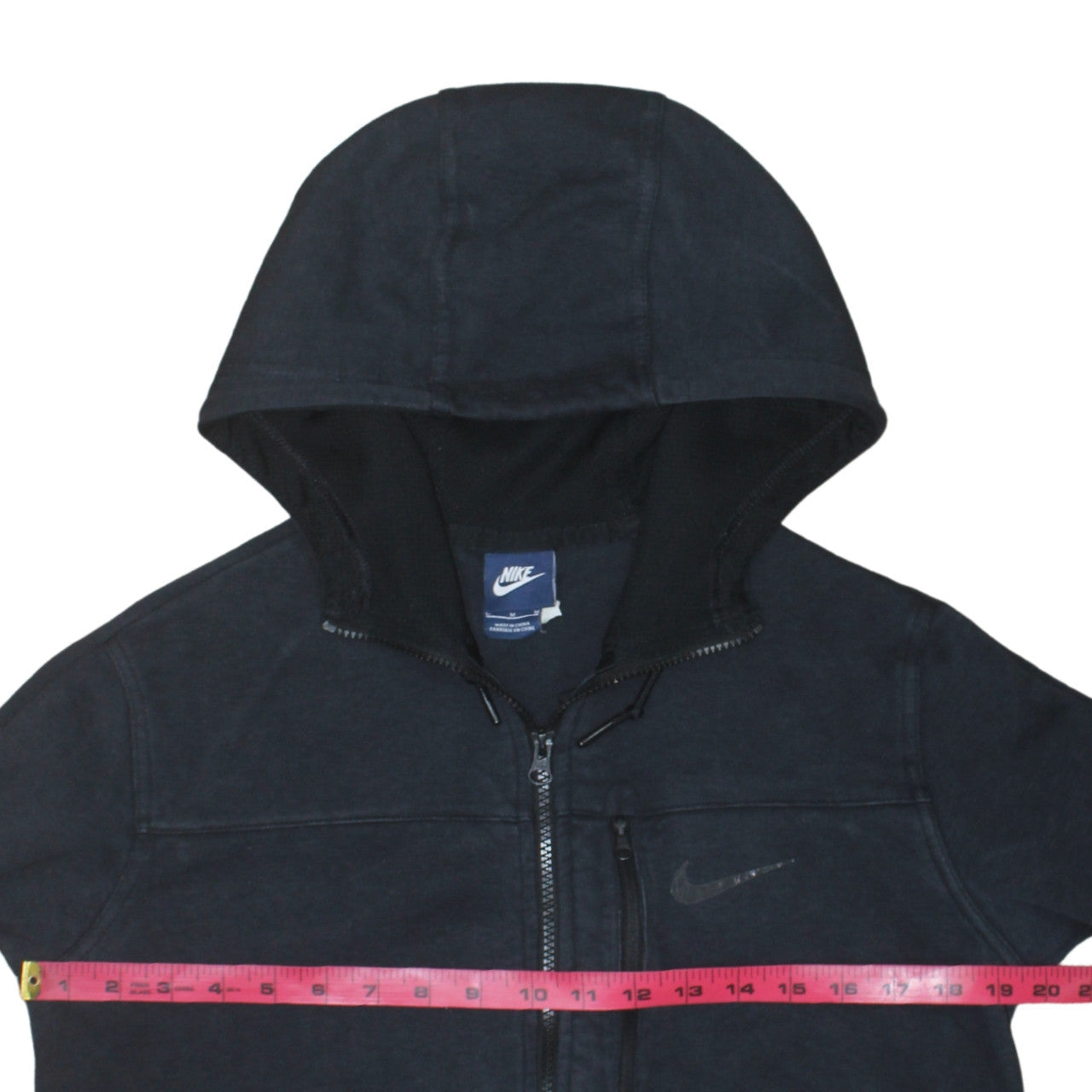 Nike Men's Black Full Zip Hoodie Fleece Medium Sports Jacket