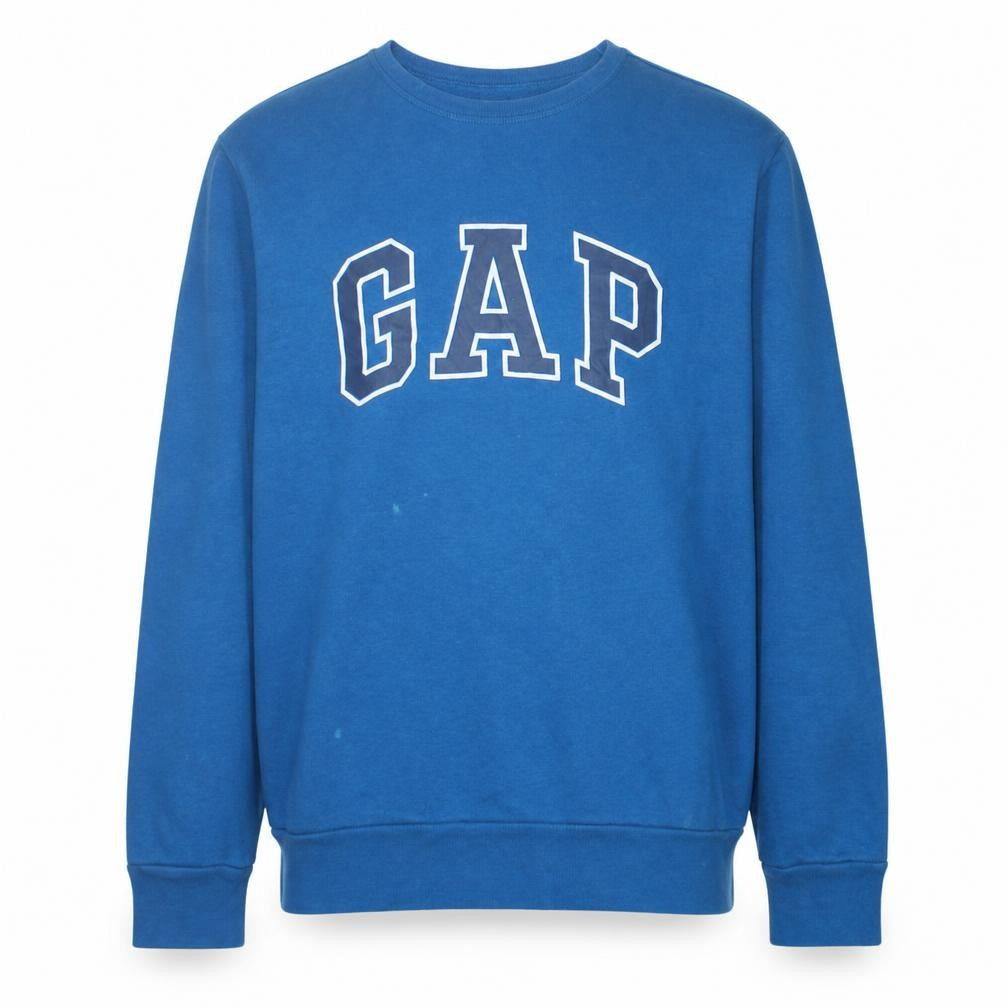 Gap Men's Blue Logo Pullover Sweatshirt Size M Long Sleeve