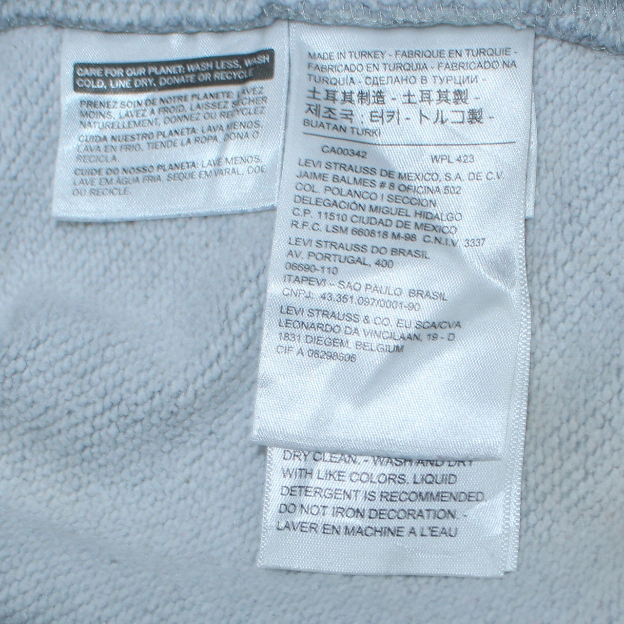 Levi's Women Grey Pullover Hoodie XS Logo Print Casual Sweatshirt