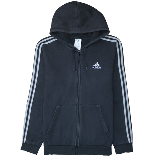 Adidas Men's Black Full Zip Hoodie Size M Sportswear Fleece