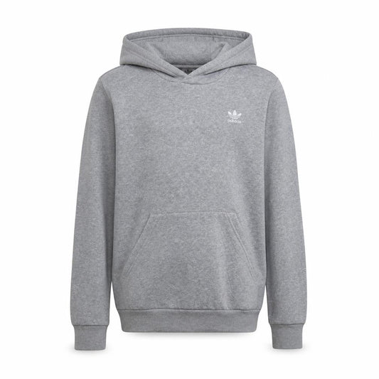 Adidas Boys Grey Pullover Hoodie 13-14 Years Regular Fit Fleece Sweatshirt