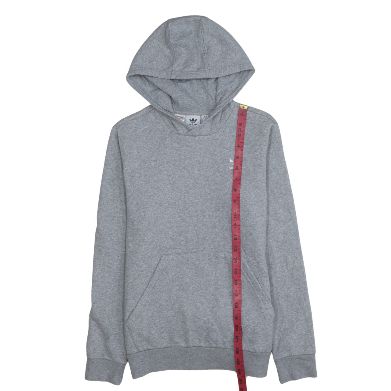 Adidas Boys Grey Pullover Hoodie 13-14 Years Regular Fit Fleece Sweatshirt