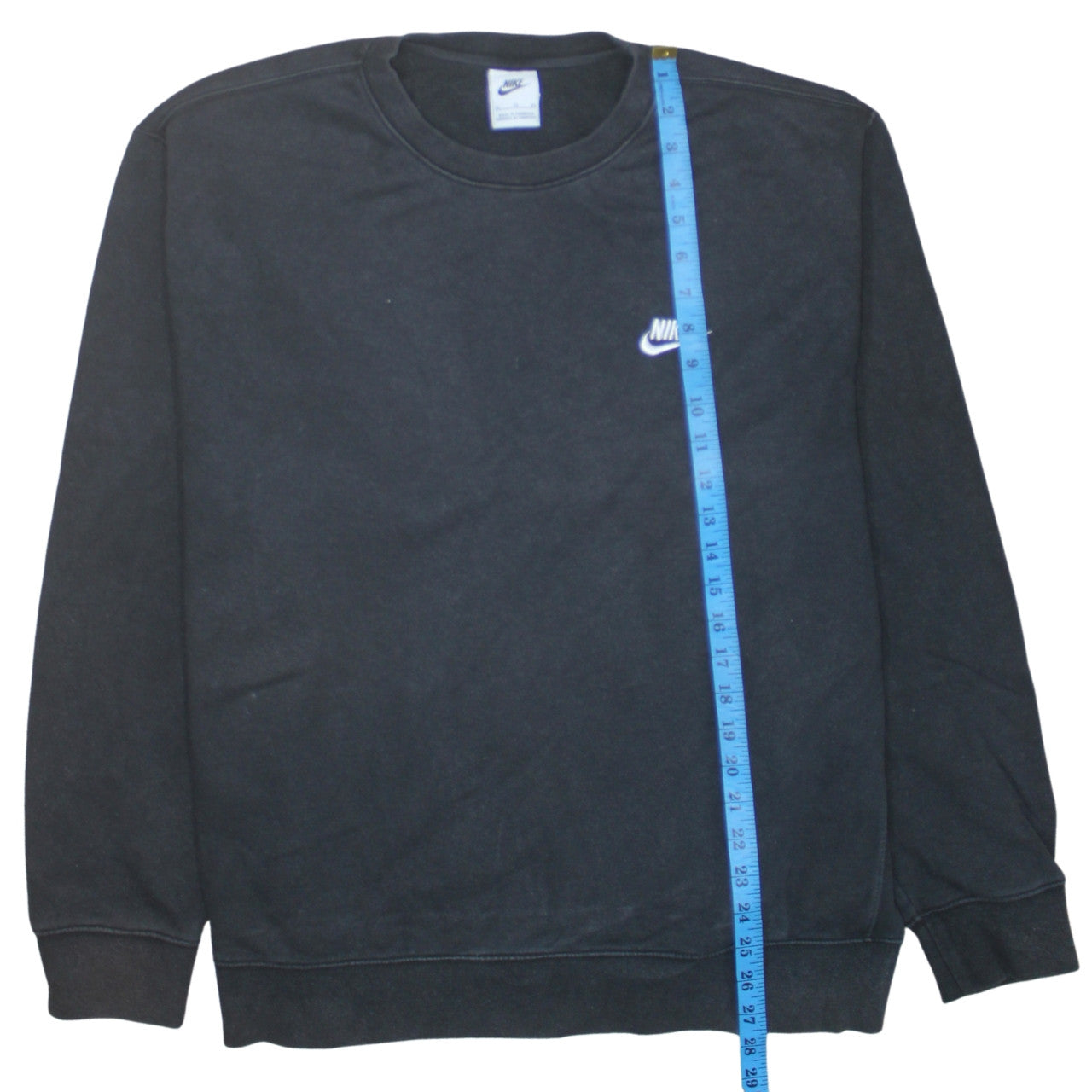 Nike Mens Black Crew Neck Pullover Sweatshirt L Regular Fit
