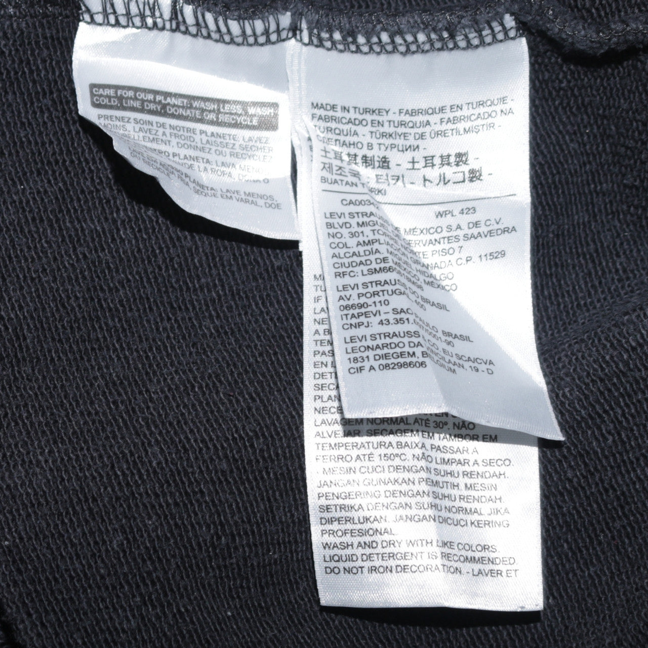 Levi's Men's Black Relaxed Pullover Hoodie M Classic Logo
