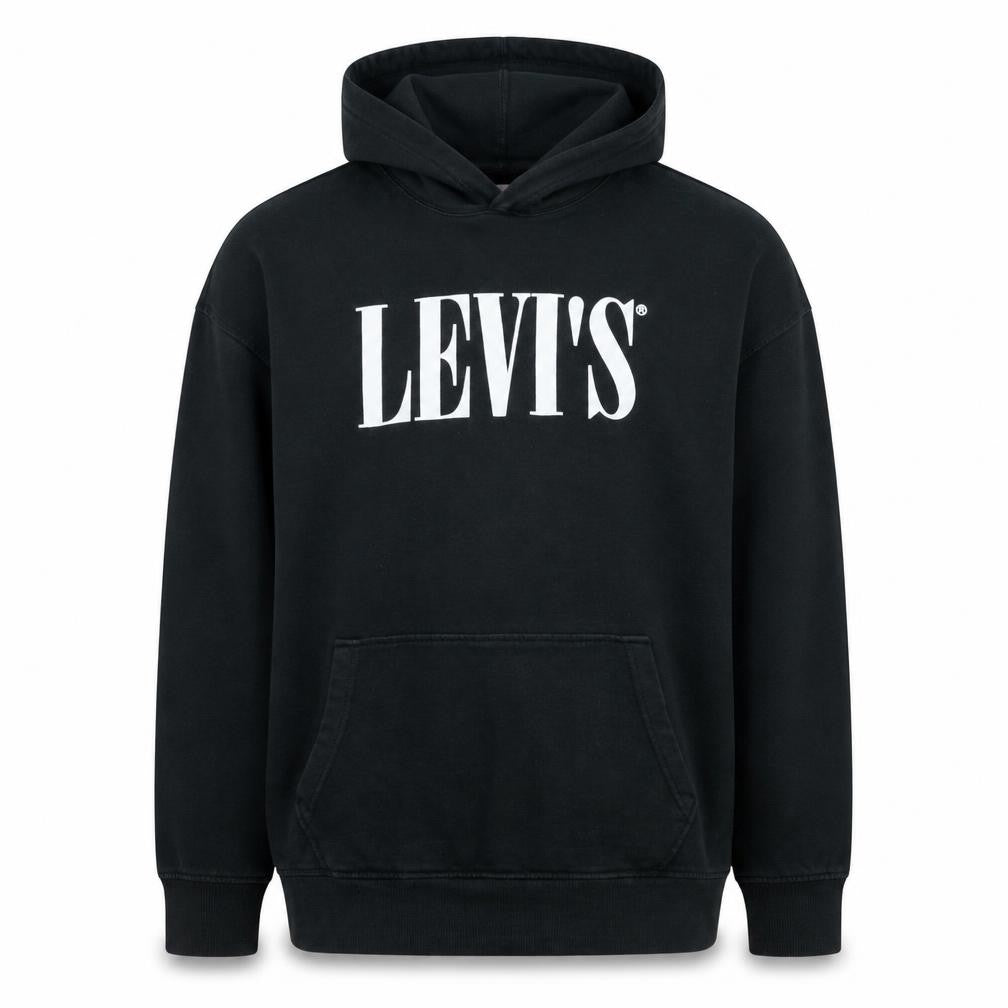 Levi's Men's Black 2XL Relaxed Fit Pullover Hoodie