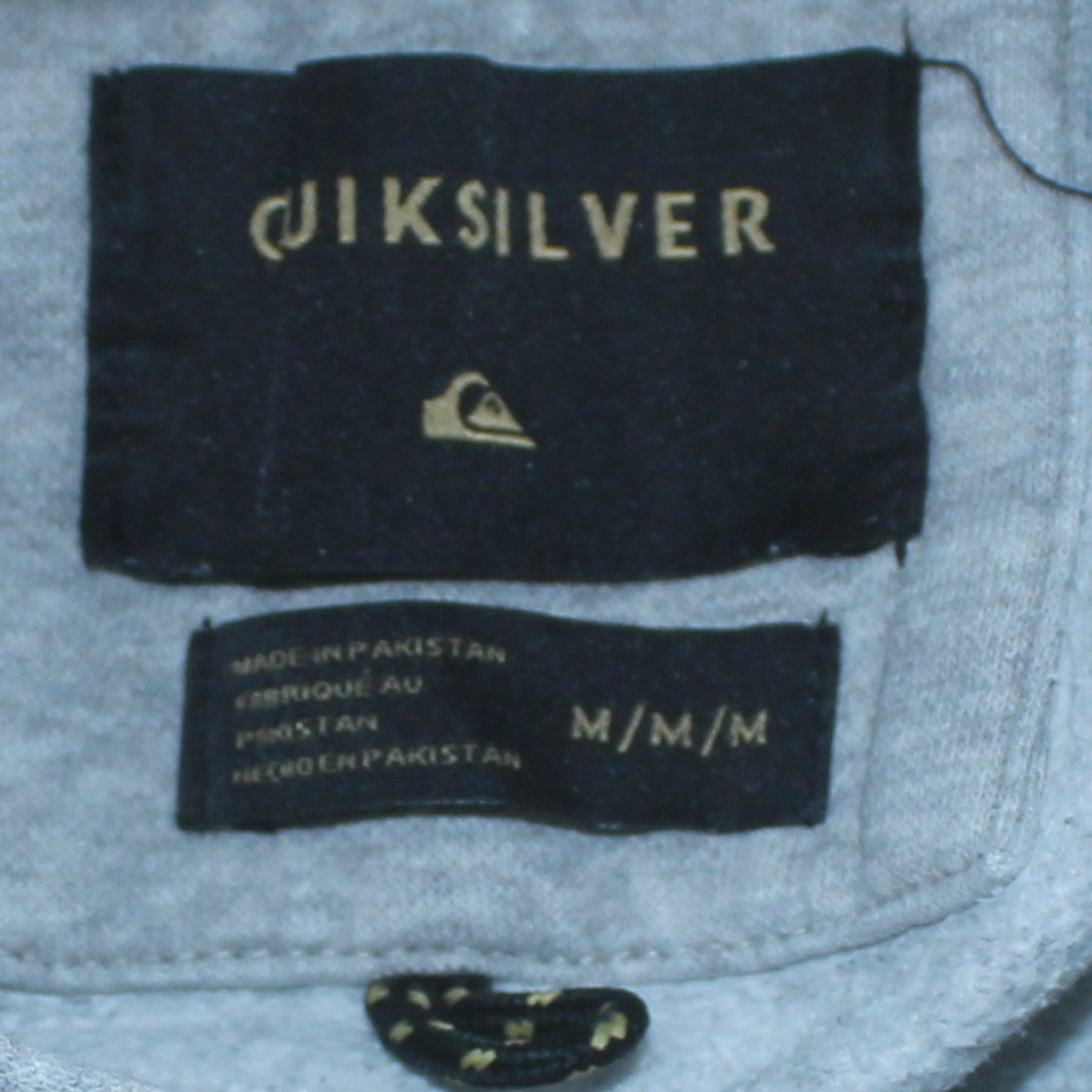 Quiksilver Men's Grey Pullover Hoodie Size M Casual Fleece