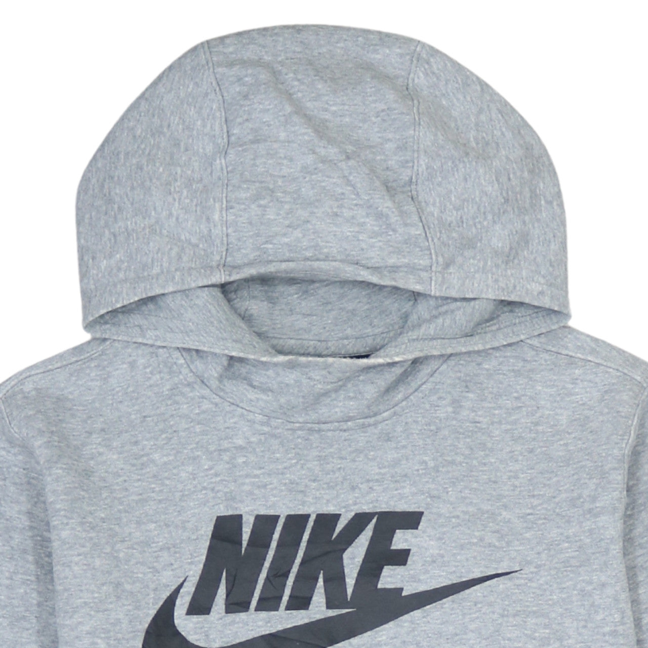 Nike Boys Grey XL Pullover Fleece Hoodie with Logo Graphic Print