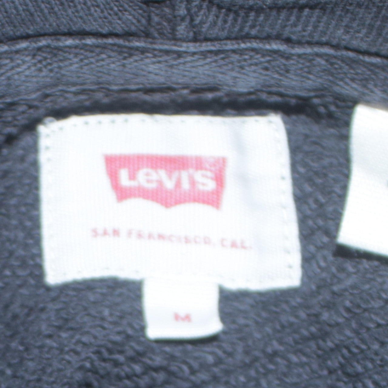 Levi's Men's Black Pullover Hoodie M Logo Fleece Sweatshirt