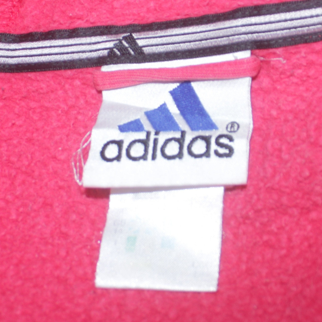 Adidas Women Pink Full Zip Hoodie Fleece Lined Size M