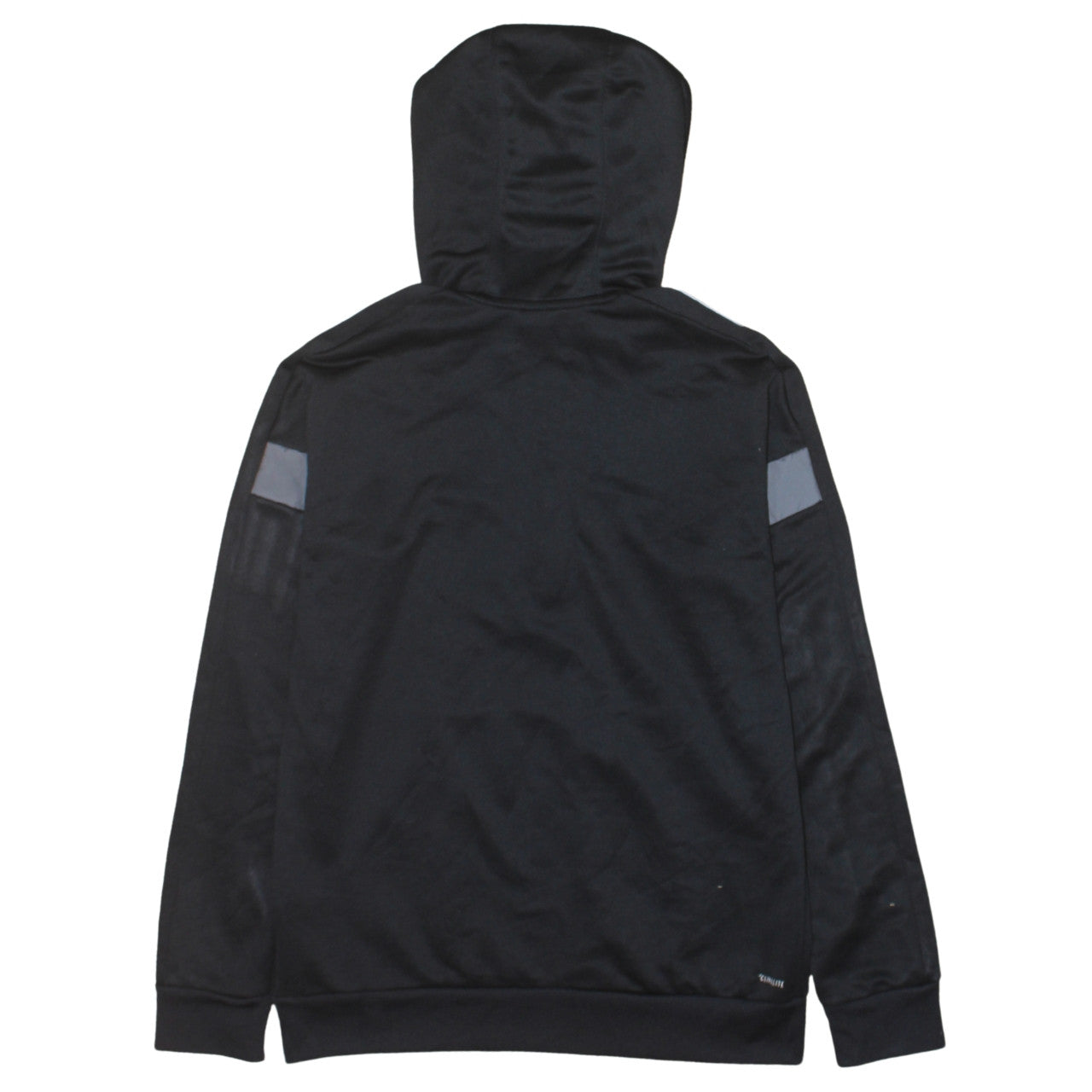 Adidas Boys Black 13-14 Years Pullover Hoodie with 1/4 Zip & Logo