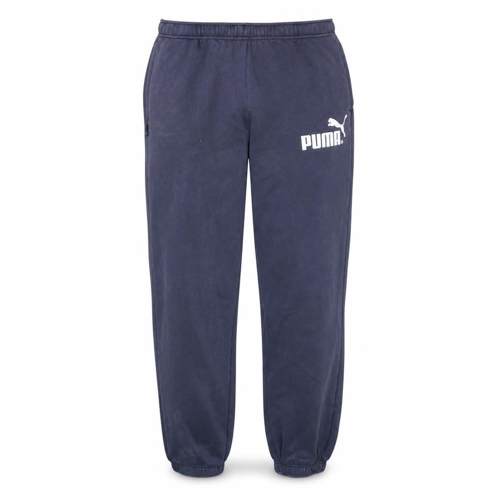 Puma Men's Blue Fleece Sweatpants L Regular Fit Casual Trousers